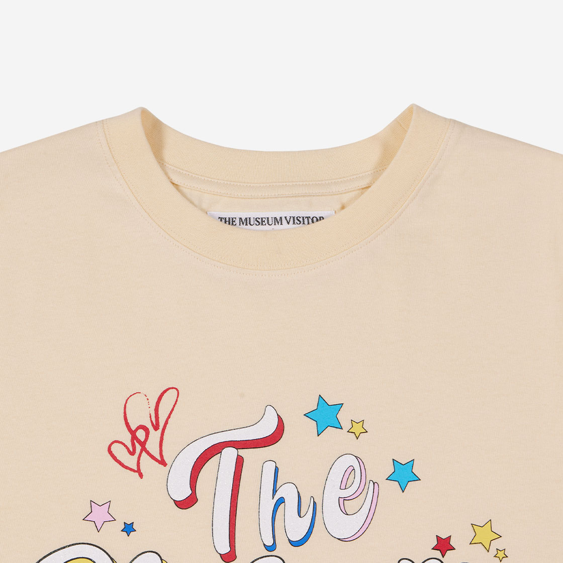 ★THE MUSEUM VISITOR★ PARTY GLITTER LOGO TSHIRTS WHITE 0962 더뮤지엄비지터 파티 글리터 로고 티셔츠 옐로우 | The Museum