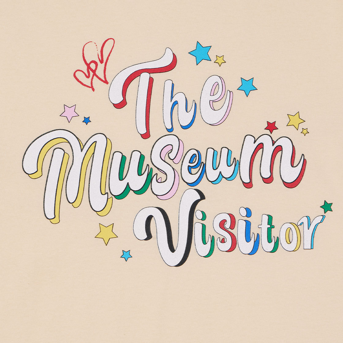 THE MUSEUM VISITOR★PARTY GLITTER LOGO T-SHIRTS 5色 더뮤지엄비지터 파티 글리터 로고 티셔츠 옐로우 | The Museum