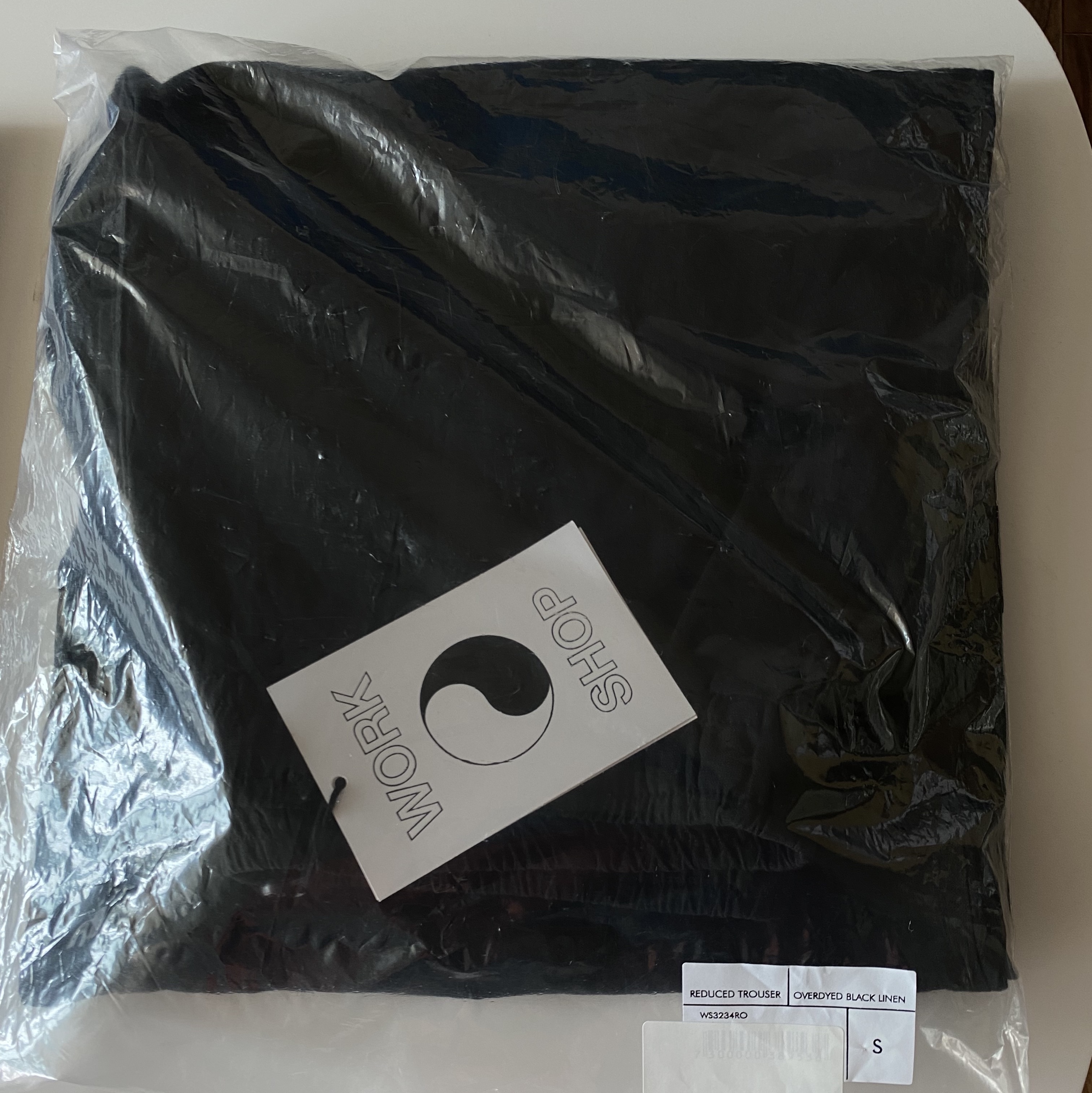 Stussy x Our Legacy Work Shop Reduced Trousers Overdyed Black Linen 착용 스타일