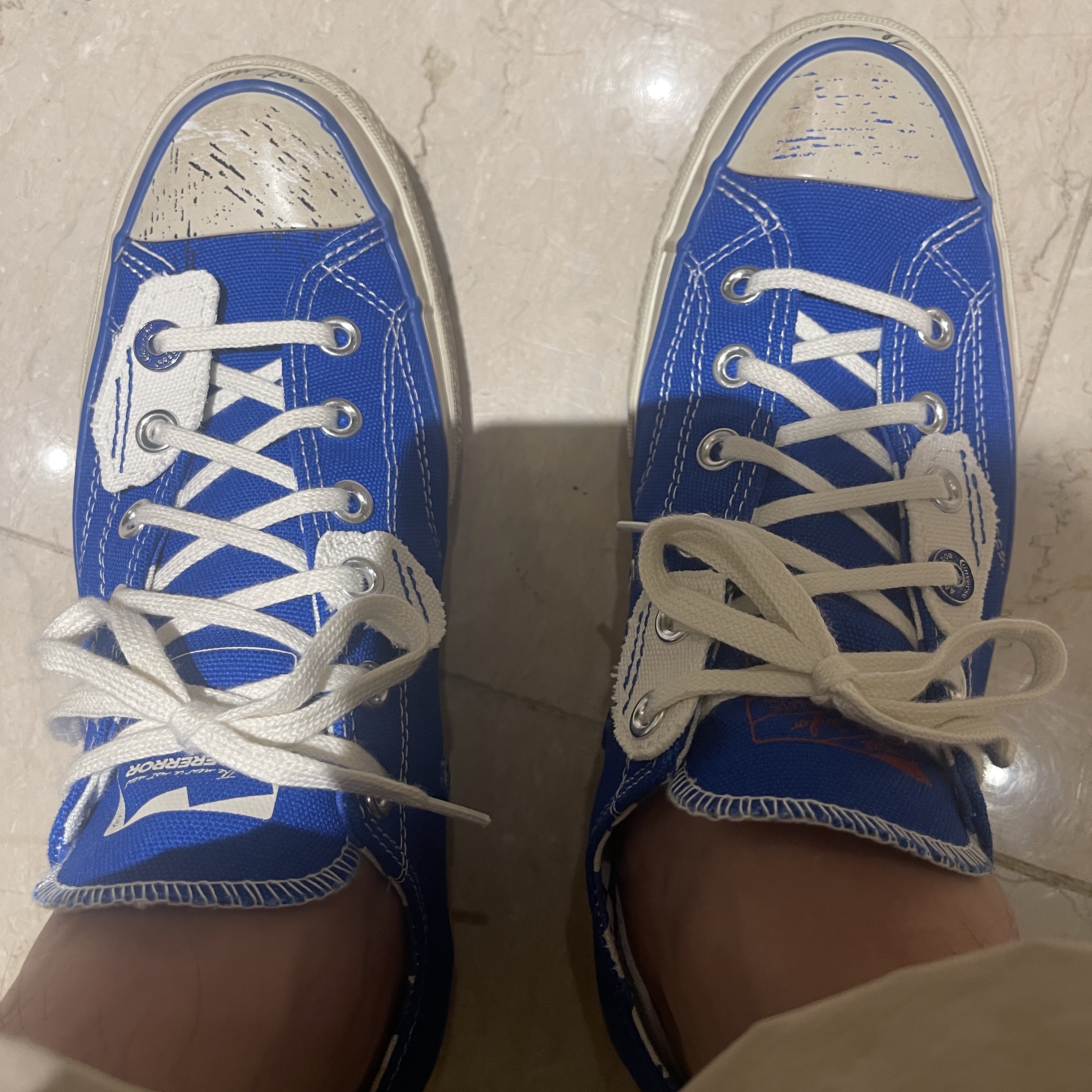 Converse x Ader Error Chuck 70 Ox Imperial Blue 착용 스타일 - 1