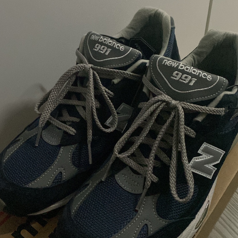 New Balance 991 Made in UK Navy 착용 스타일 - 2
