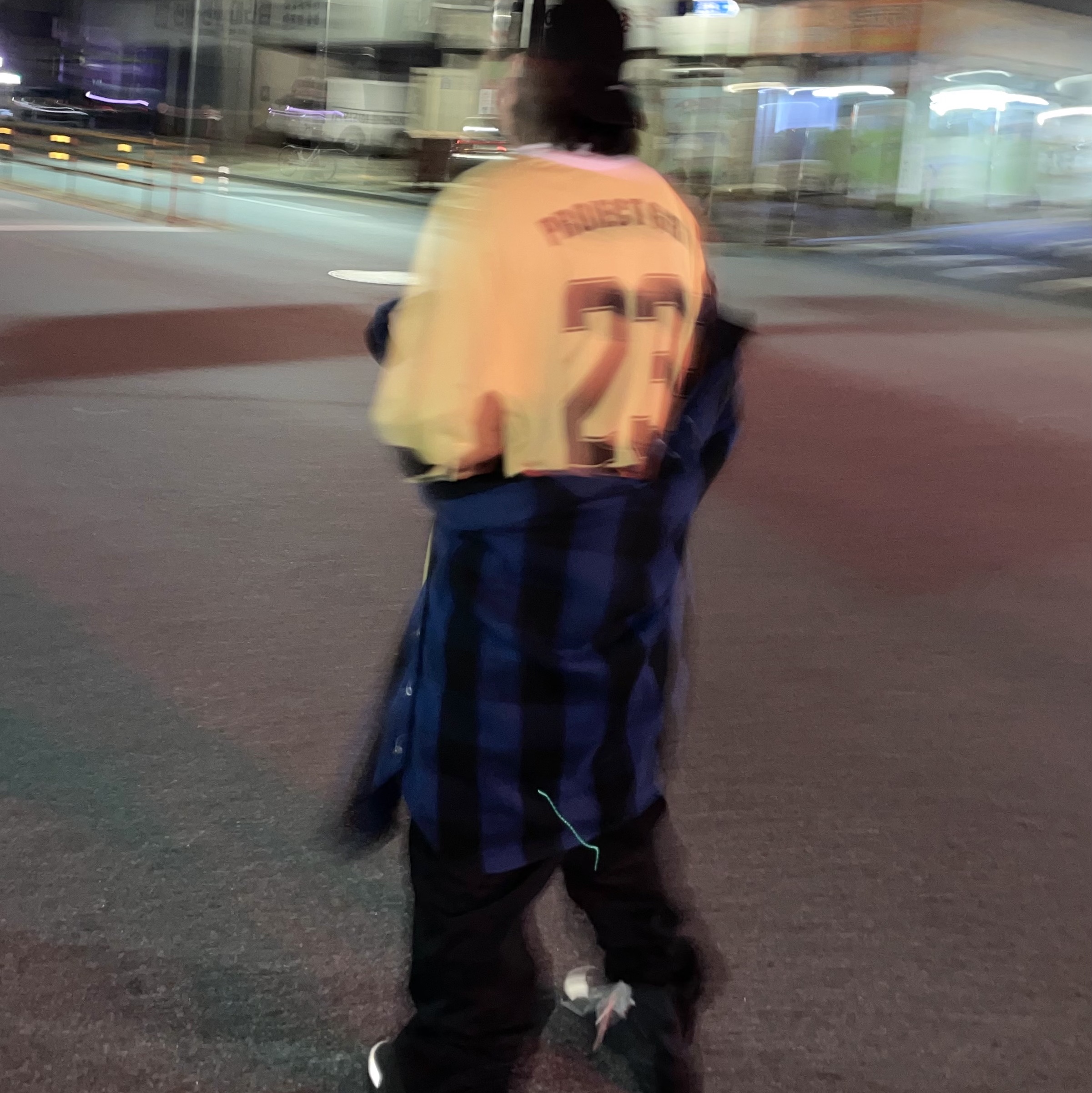 Project G/R Oversized Football Jersey Yellow, Project G/R Distressed Filth Club Cap Washed Black 착용 스타일 - 3