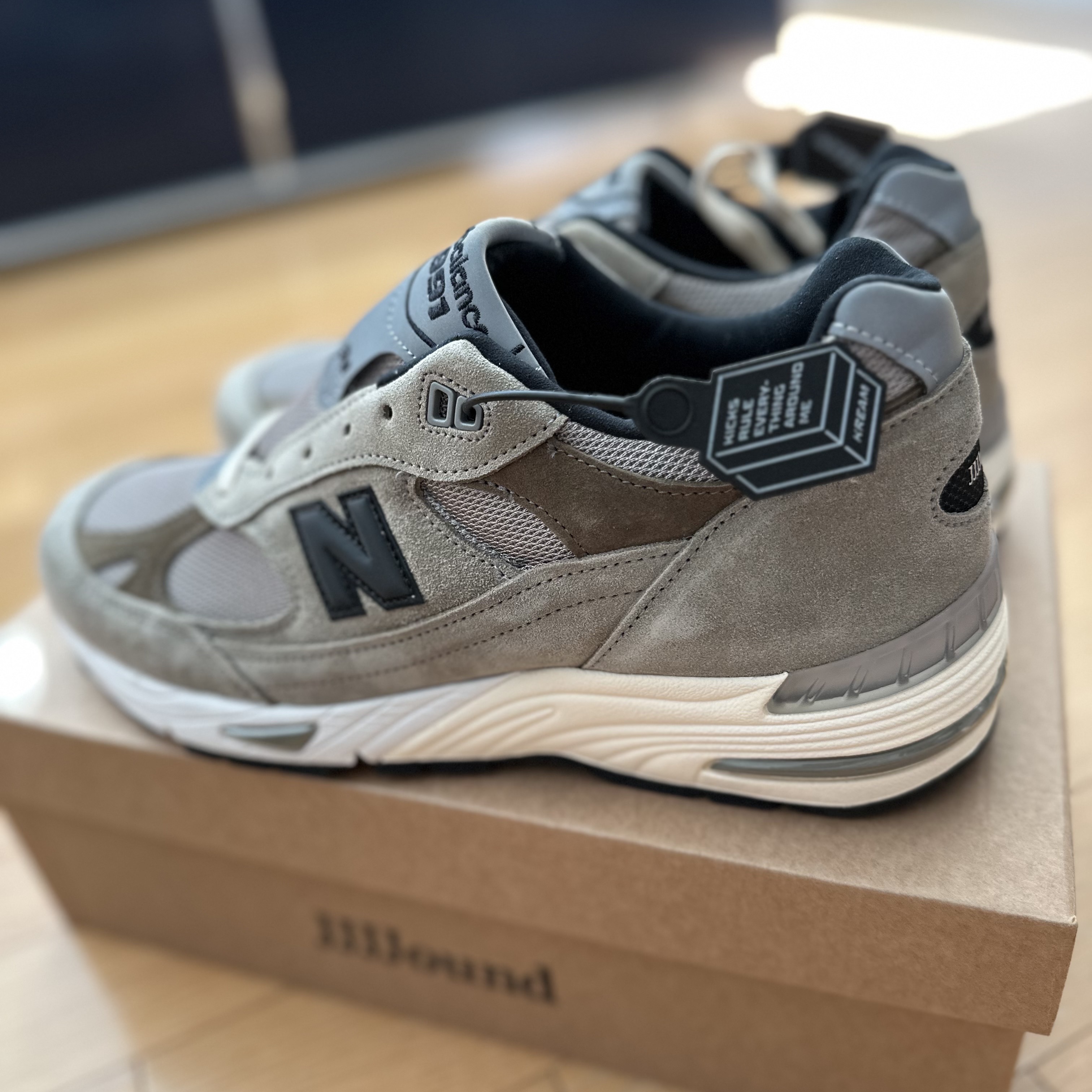 New Balance x JJJJound 991 Made in UK Grey 착용 스타일 - 2