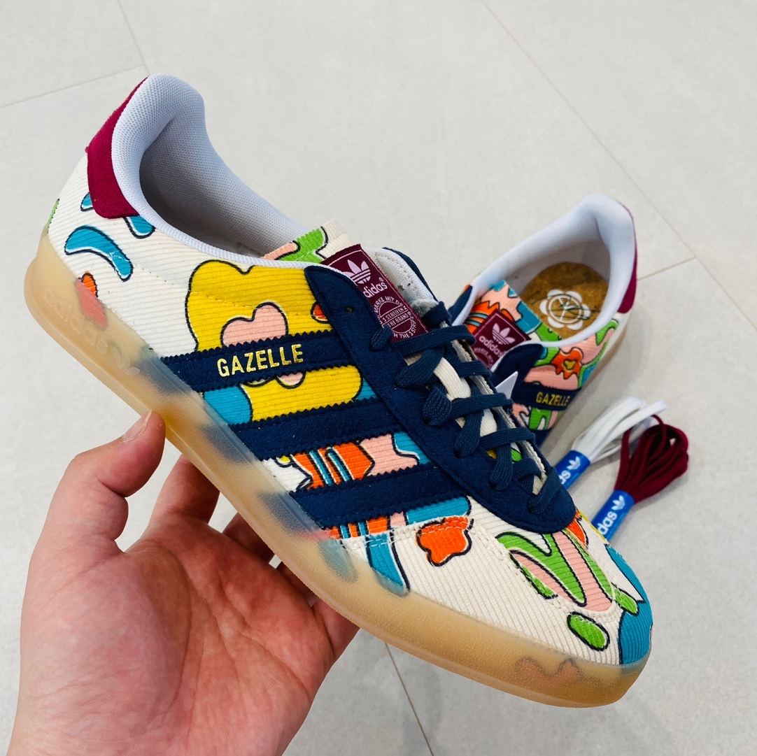 Adidas x Sean Wotherspoon Gazelle Indoor Ecru Tint 착용 스타일 - 2