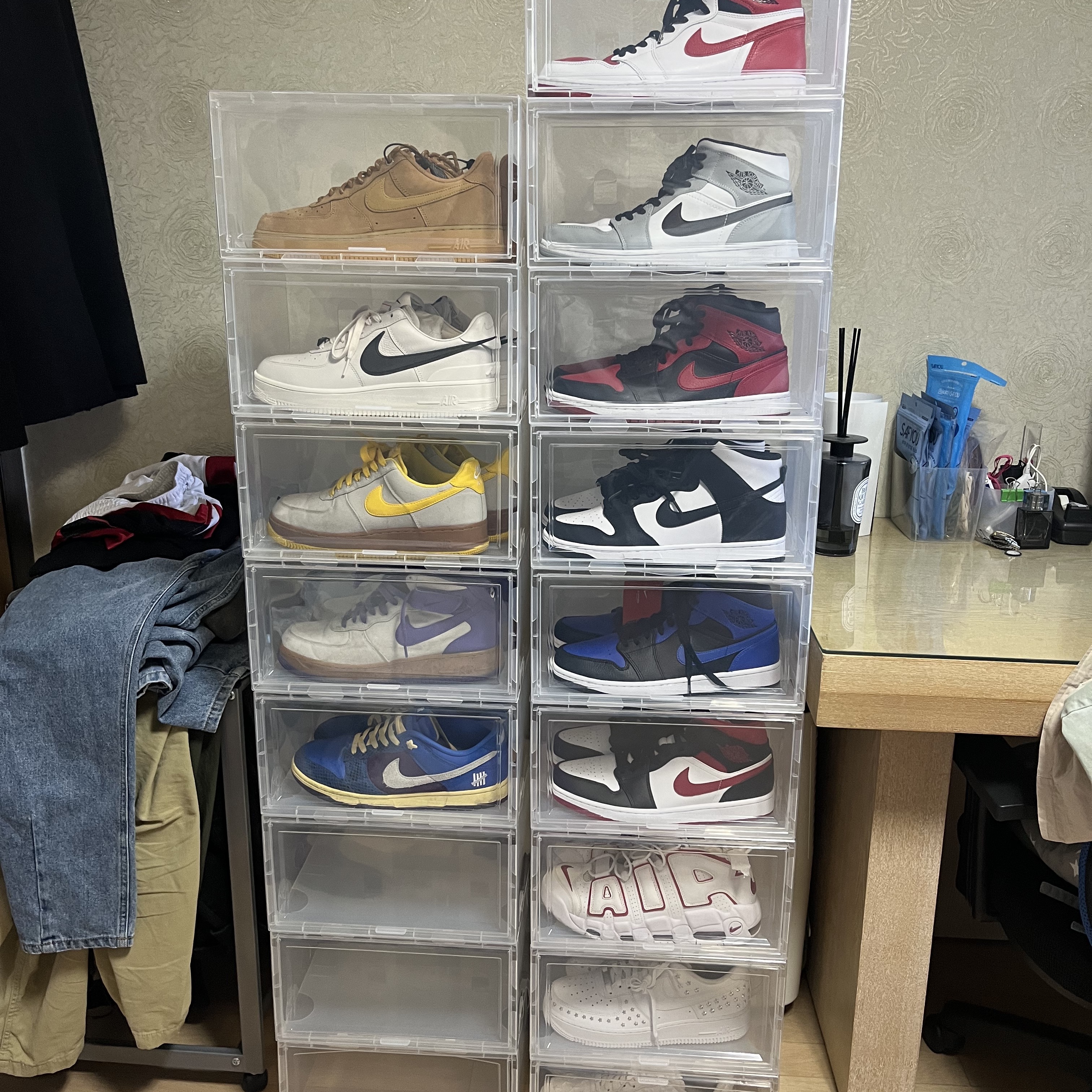 Nike Air Force 1 '07 WB Flax, Nike x Ambush Air Force 1 Low SP Phantom 착용 스타일