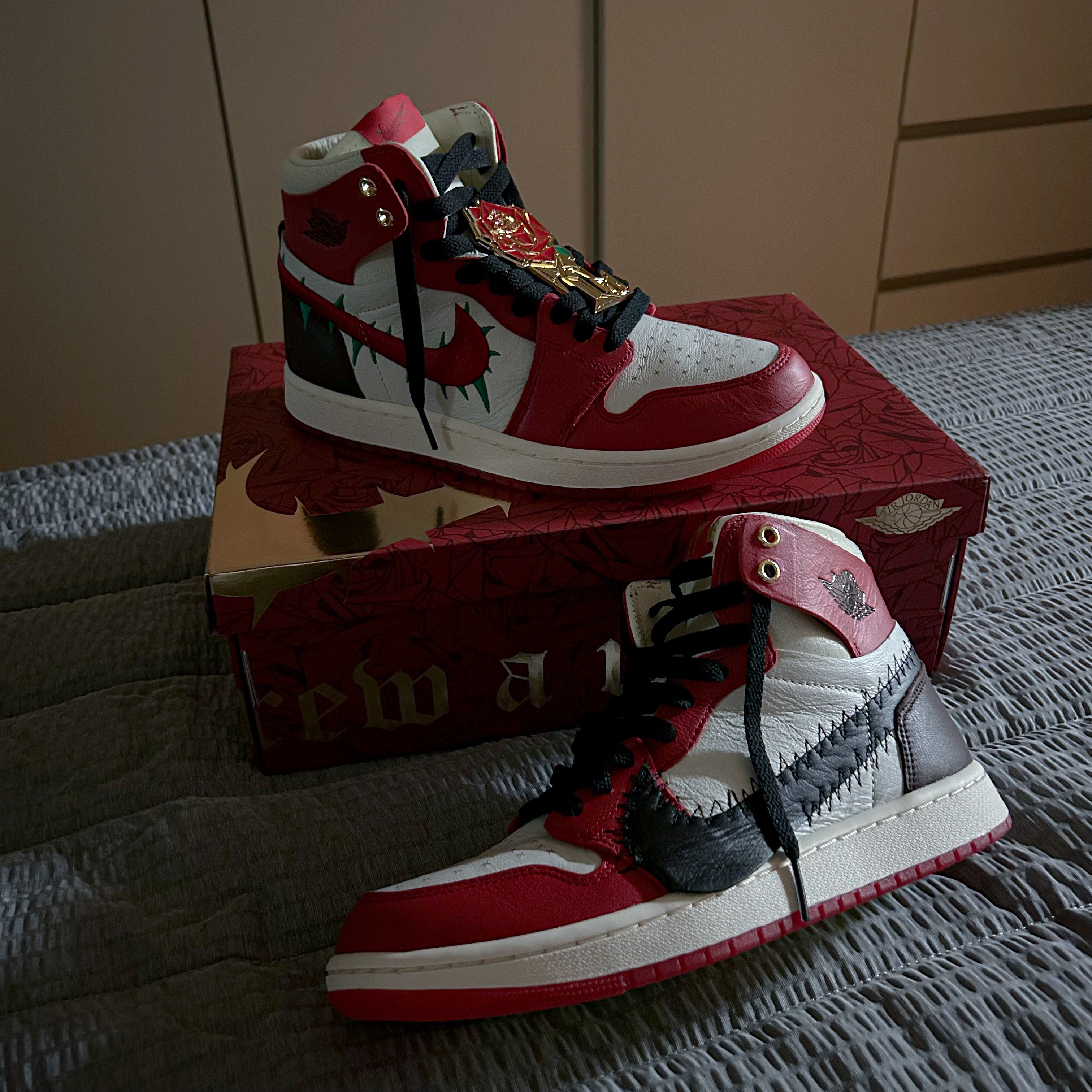 (W) Jordan 1 x Teyana Taylor Zoom CMFT 2 Gym Red 착용 스타일 - 2
