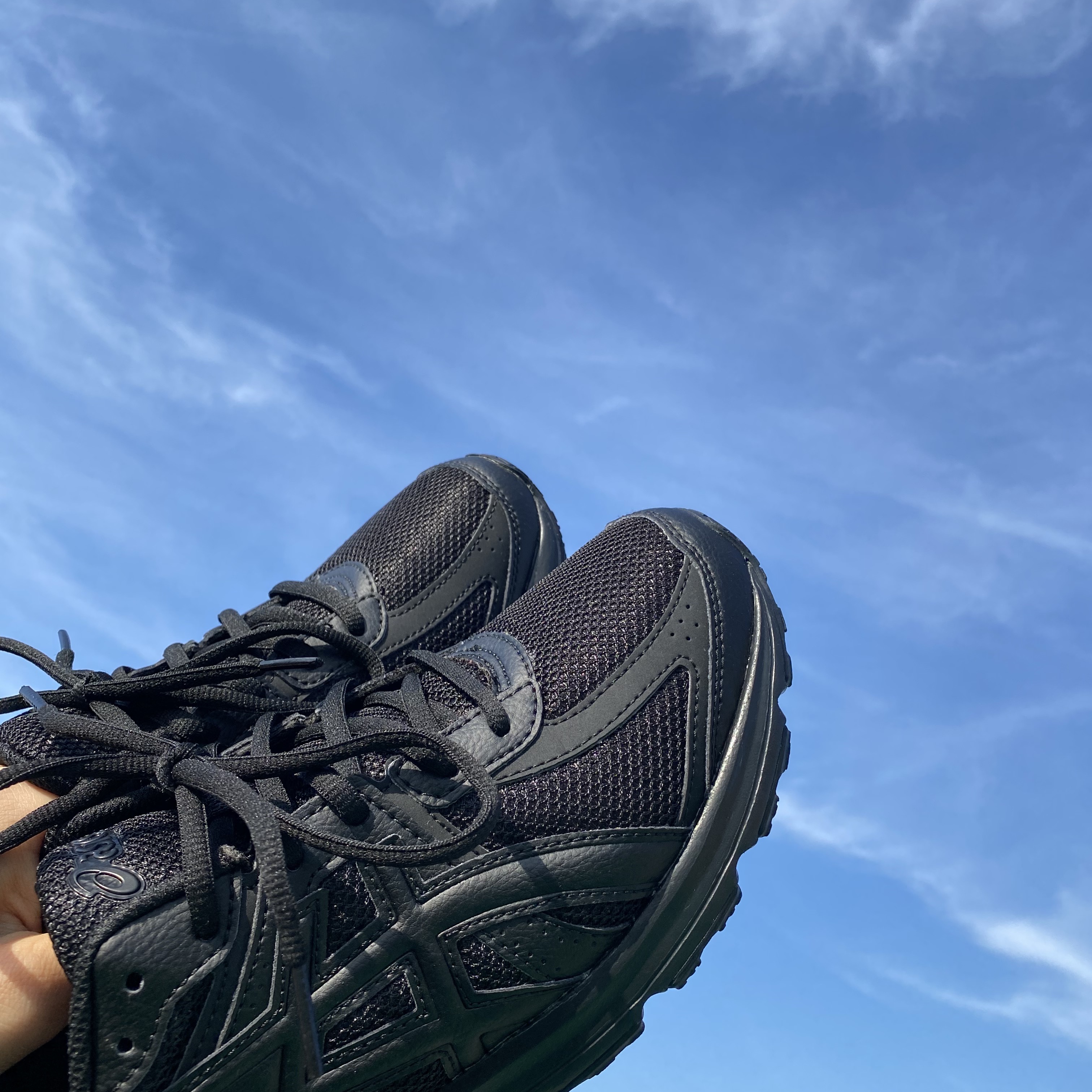 Asics Jog 100 S Black - 2E Wide 착용 스타일