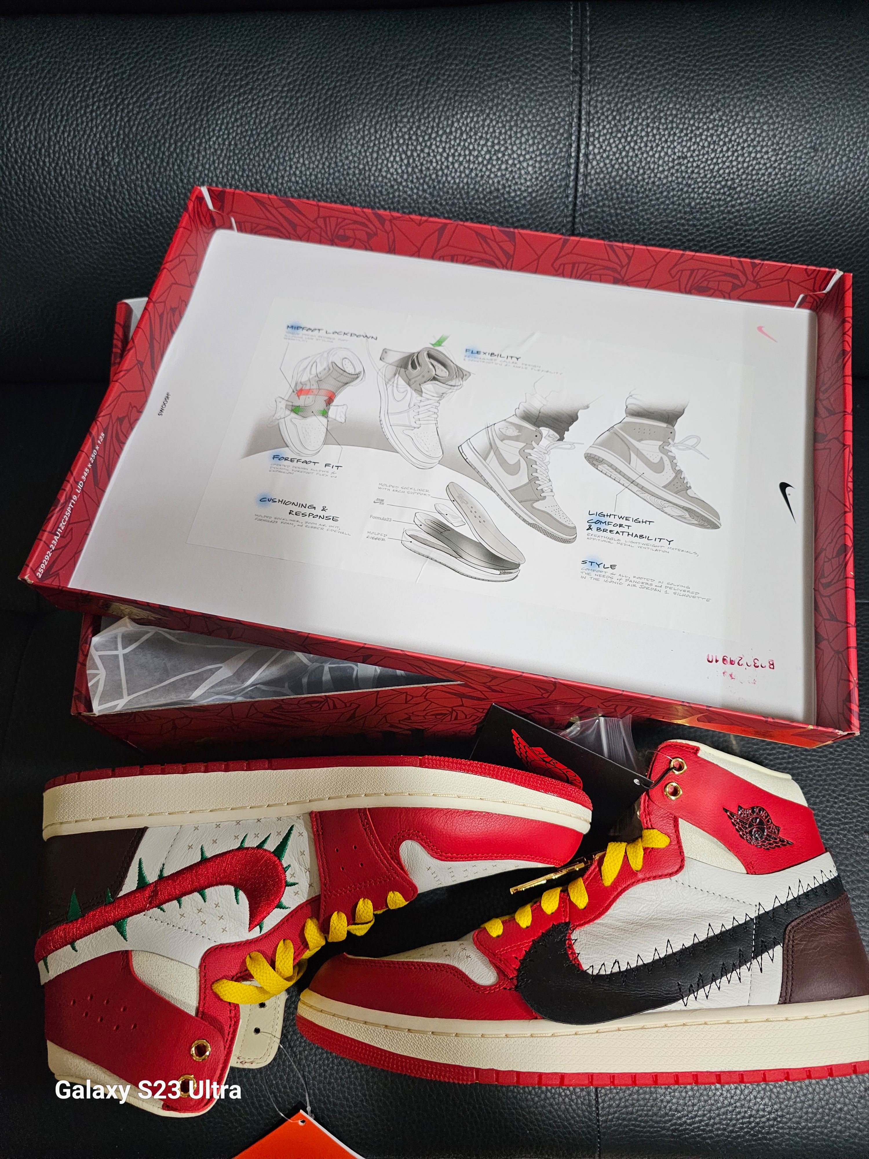 (W) Jordan 1 x Teyana Taylor Zoom CMFT 2 Gym Red 착용 스타일 - 4