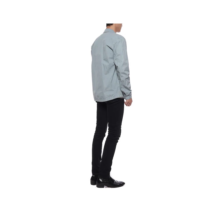Stone Island 106WN Old Treatment Overshirt Sky Blue - 23SS 착용 스타일 - 5