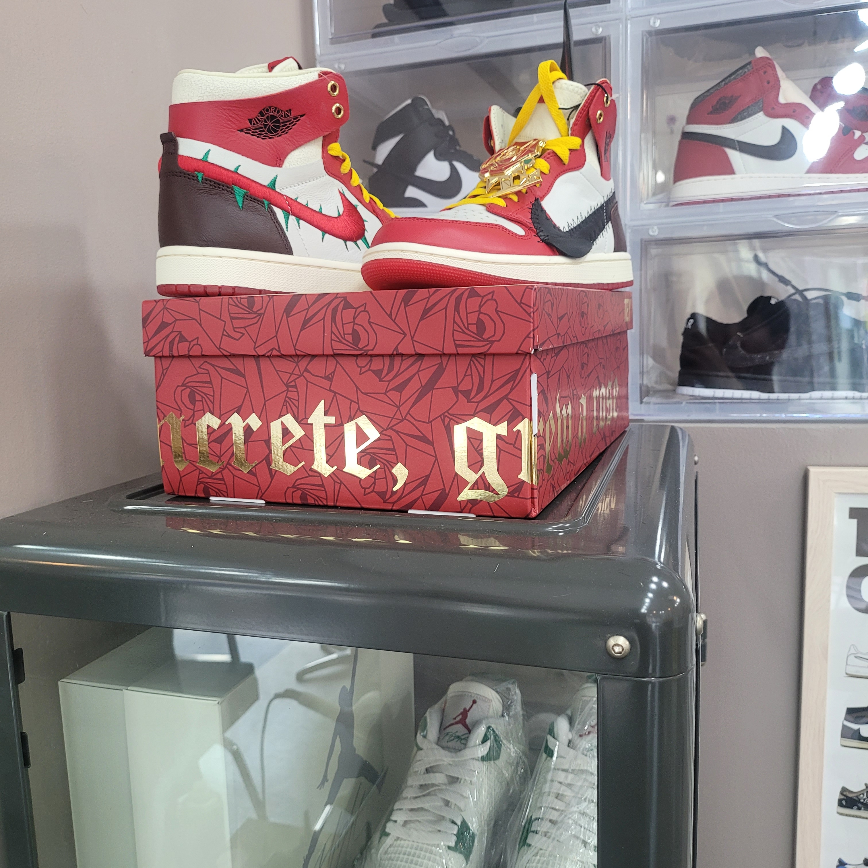 (W) Jordan 1 x Teyana Taylor Zoom CMFT 2 Gym Red 착용 스타일 - 2