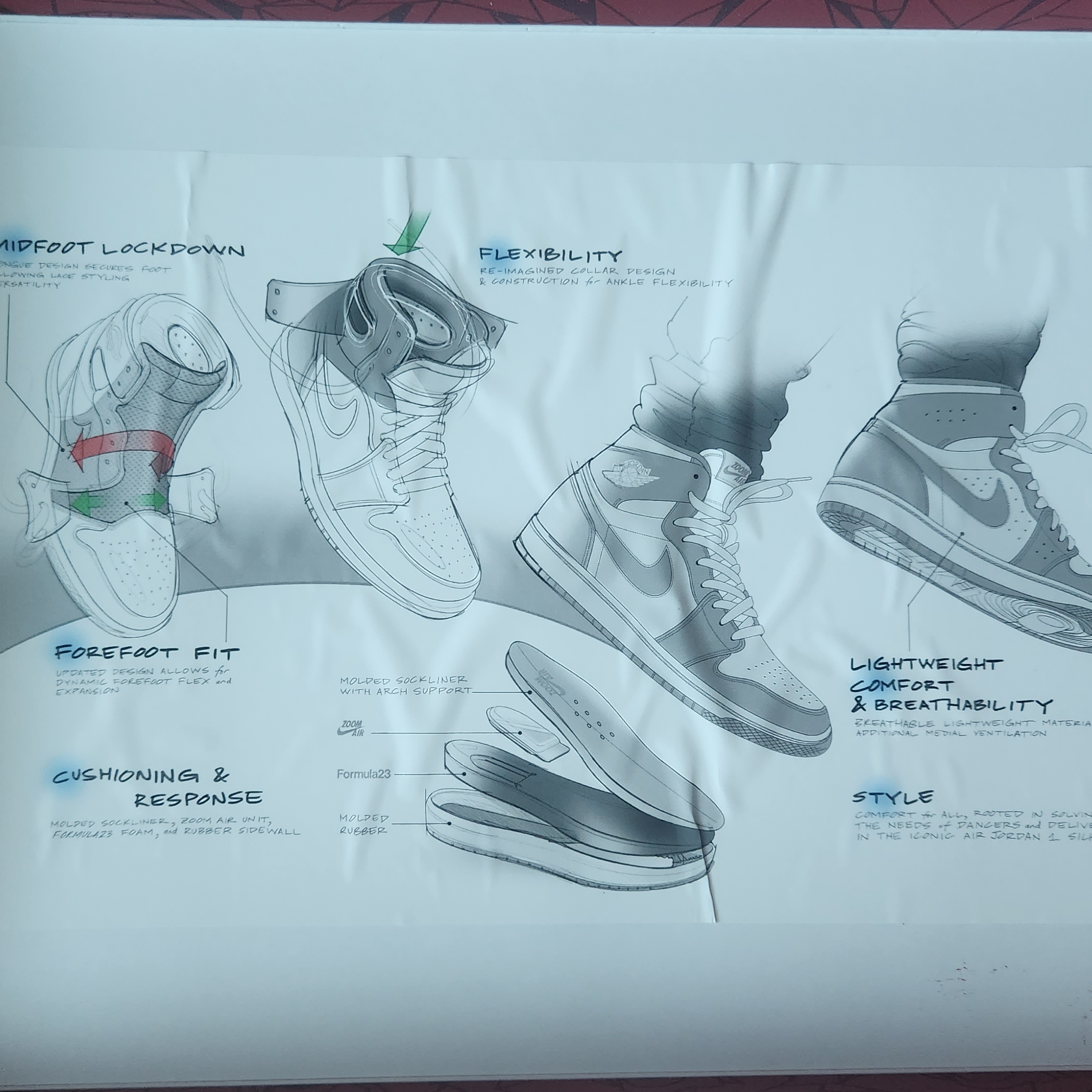 (W) Jordan 1 x Teyana Taylor Zoom CMFT 2 Gym Red 착용 스타일 - 2