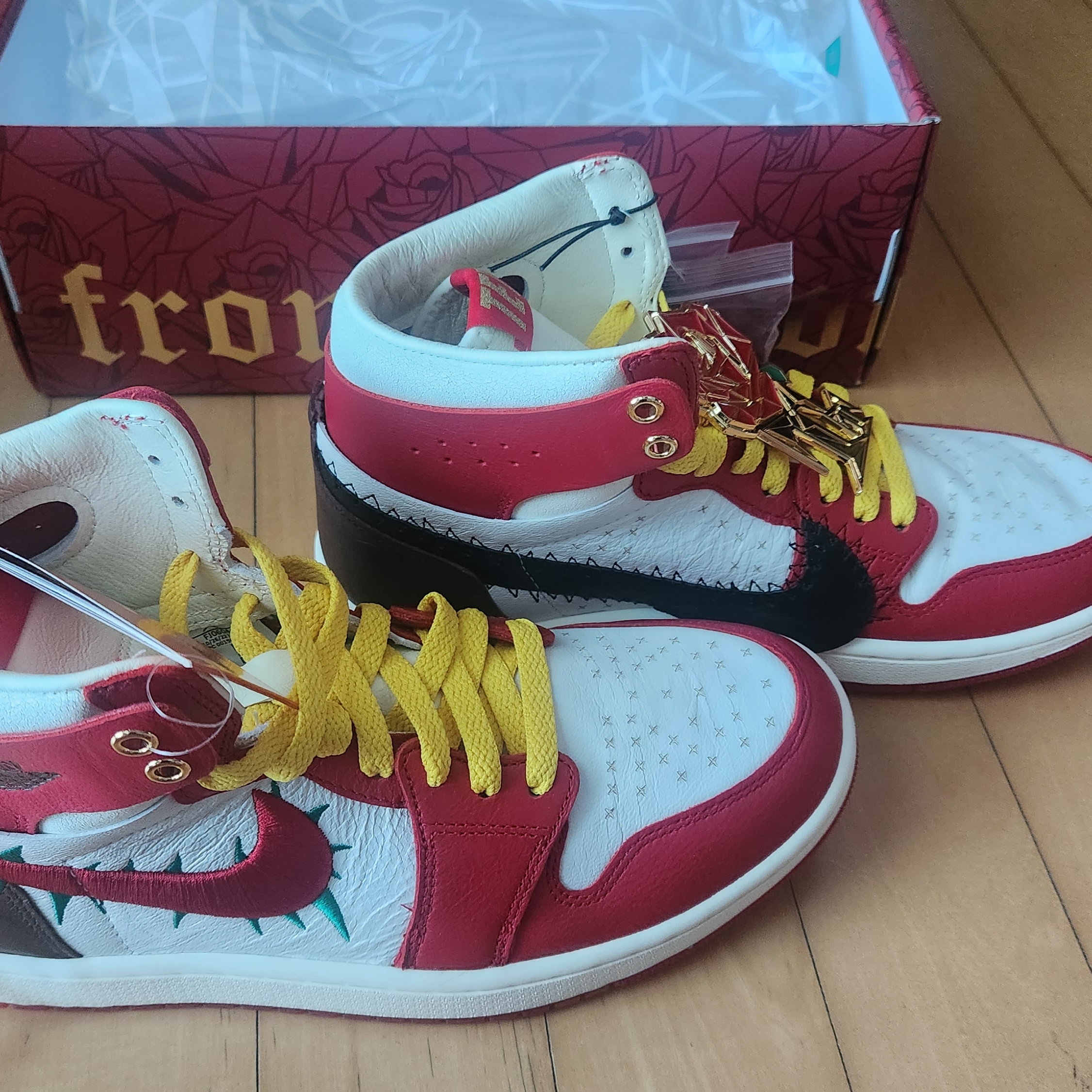 (W) Jordan 1 x Teyana Taylor Zoom CMFT 2 Gym Red 착용 스타일 - 5