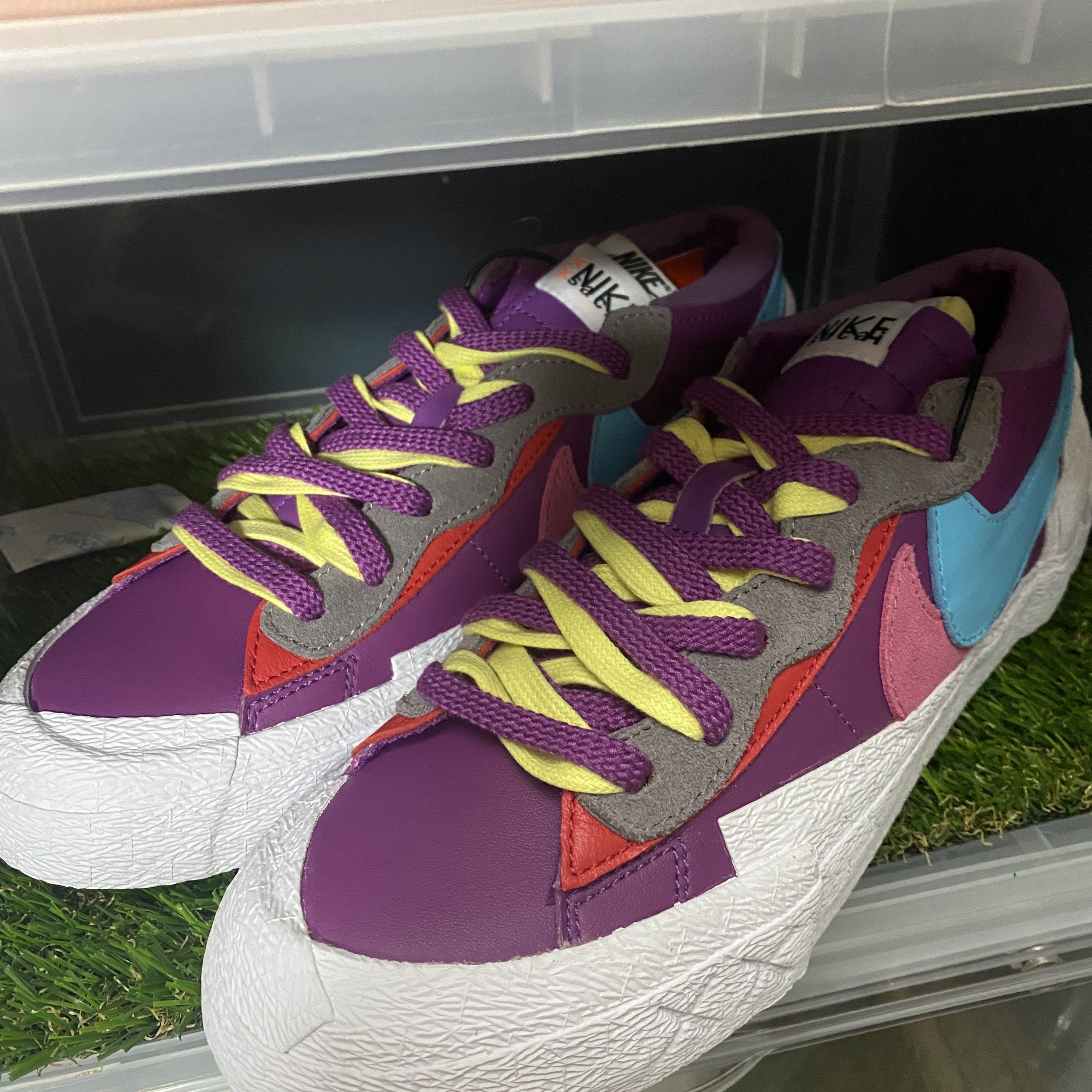 Nike x Sacai x Kaws Blazer Low Purple Dusk 착용 스타일 - 2