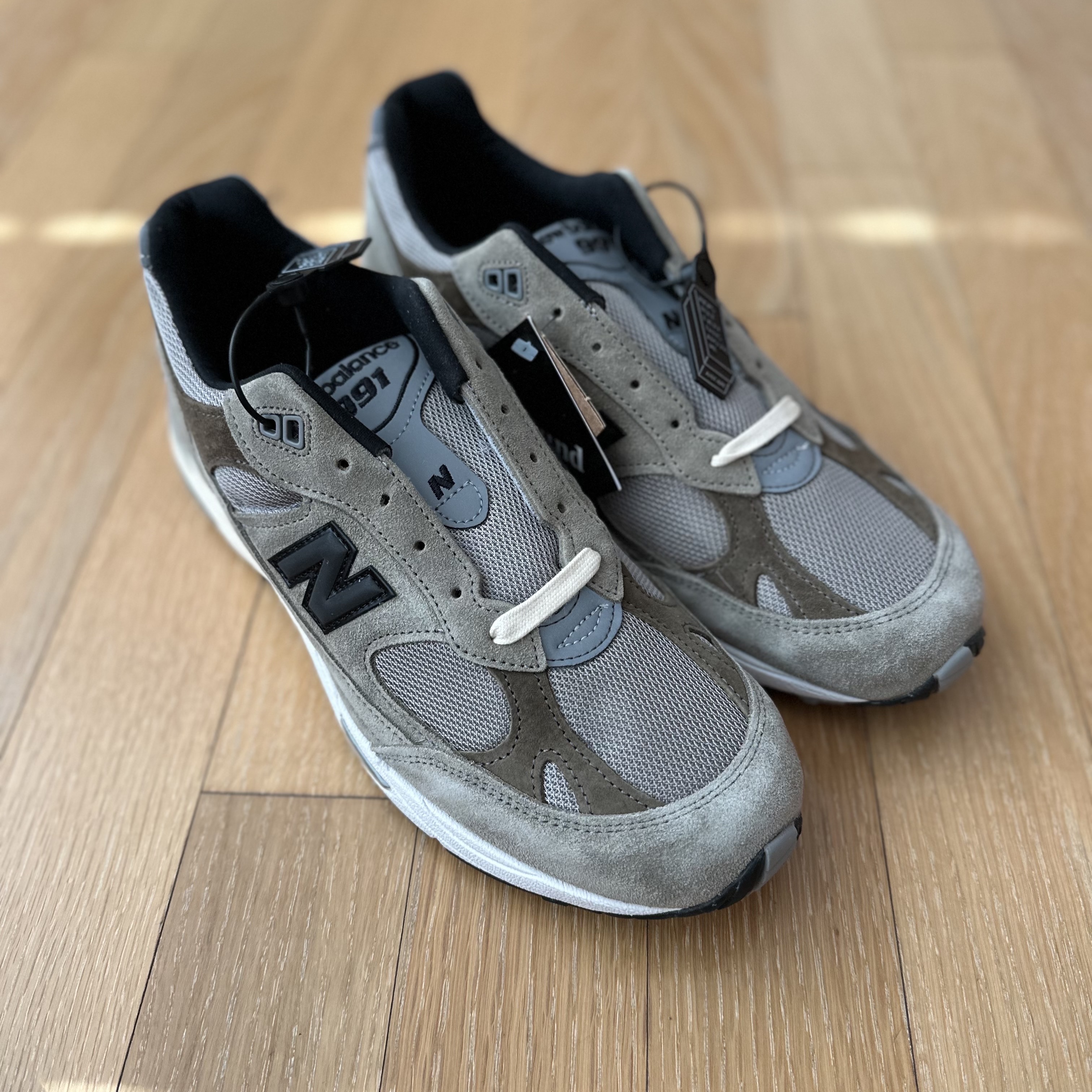 New Balance x JJJJound 991 Made in UK Grey 착용 스타일 - 3