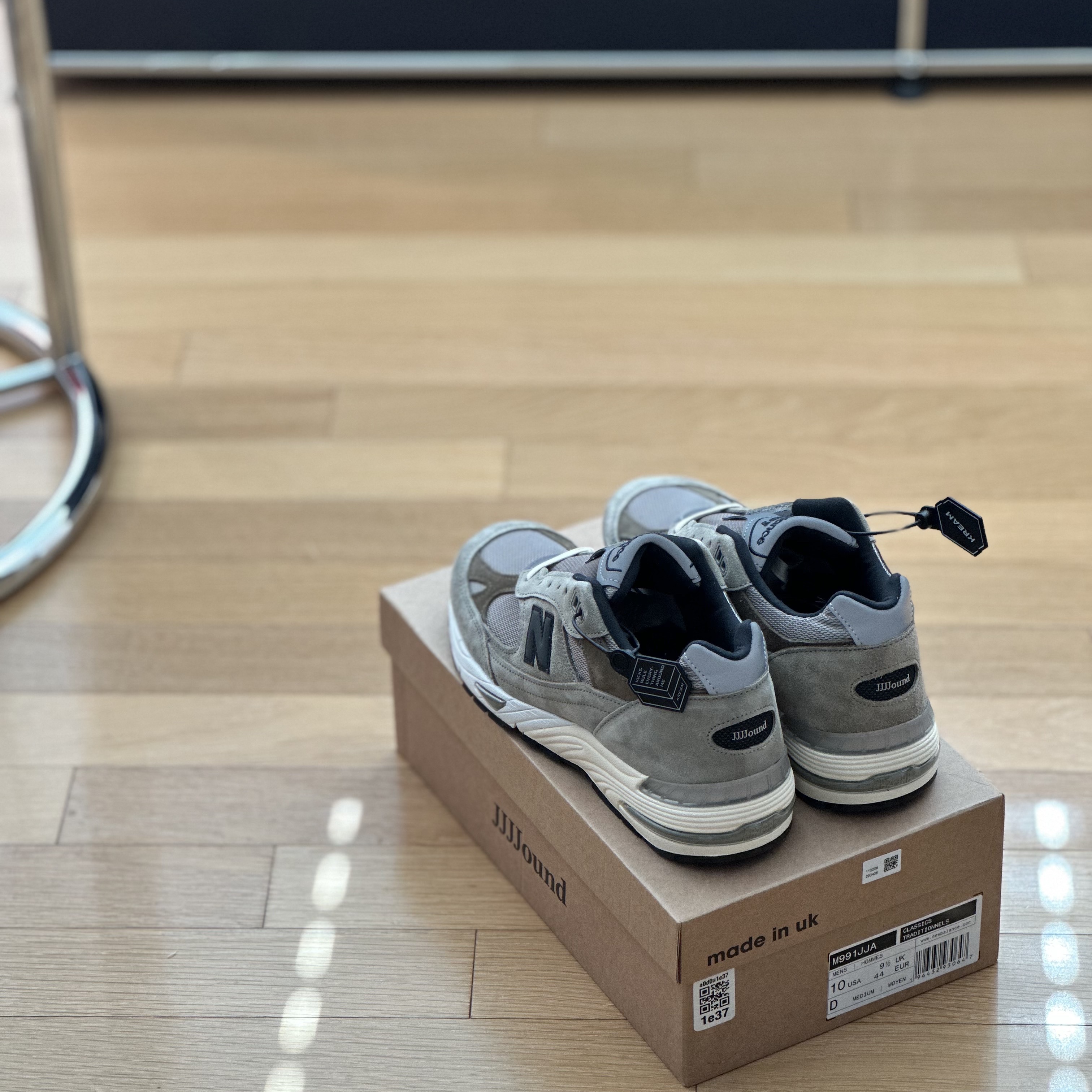 New Balance x JJJJound 991 Made in UK Grey 착용 스타일 - 1