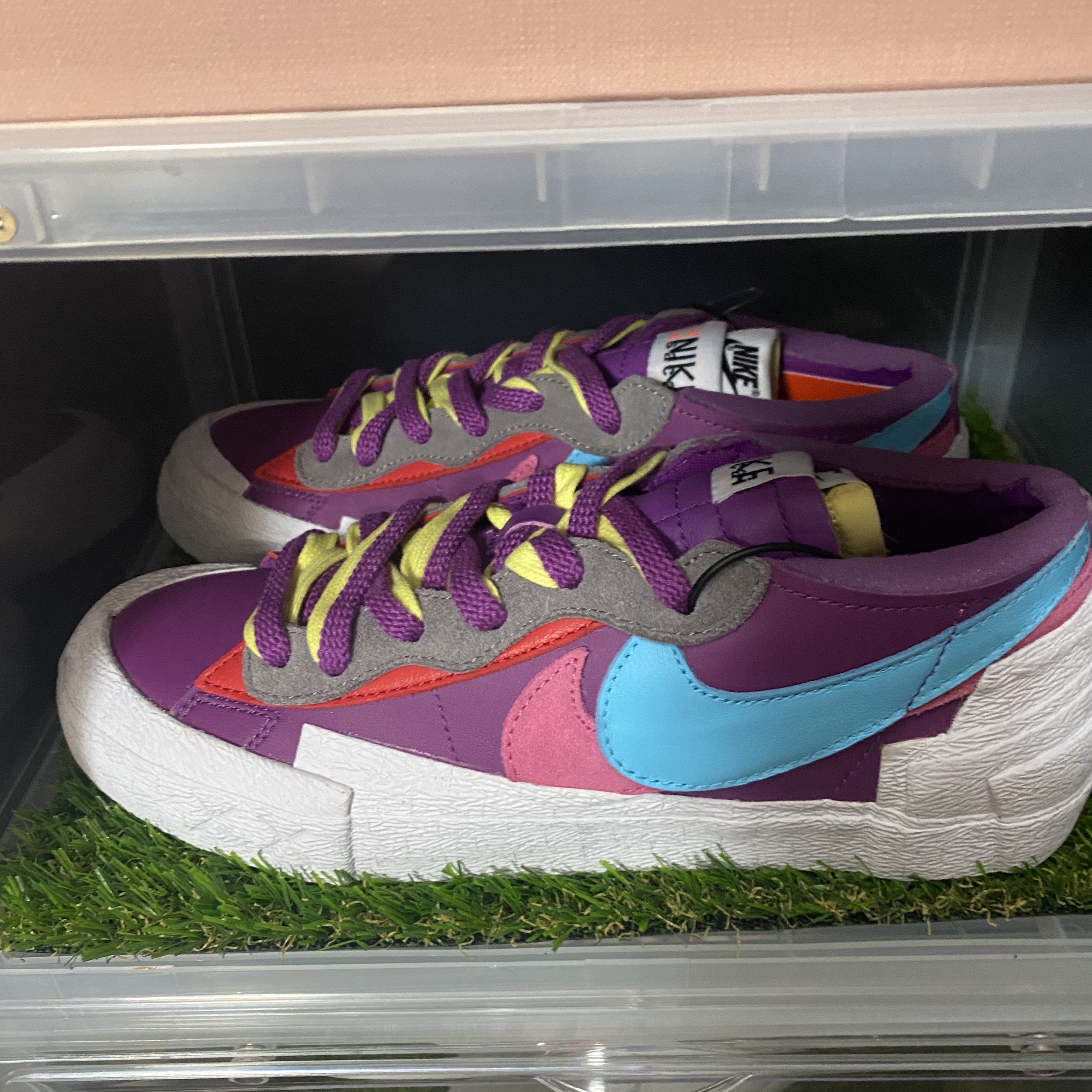 Nike x Sacai x Kaws Blazer Low Purple Dusk 착용 스타일 - 1