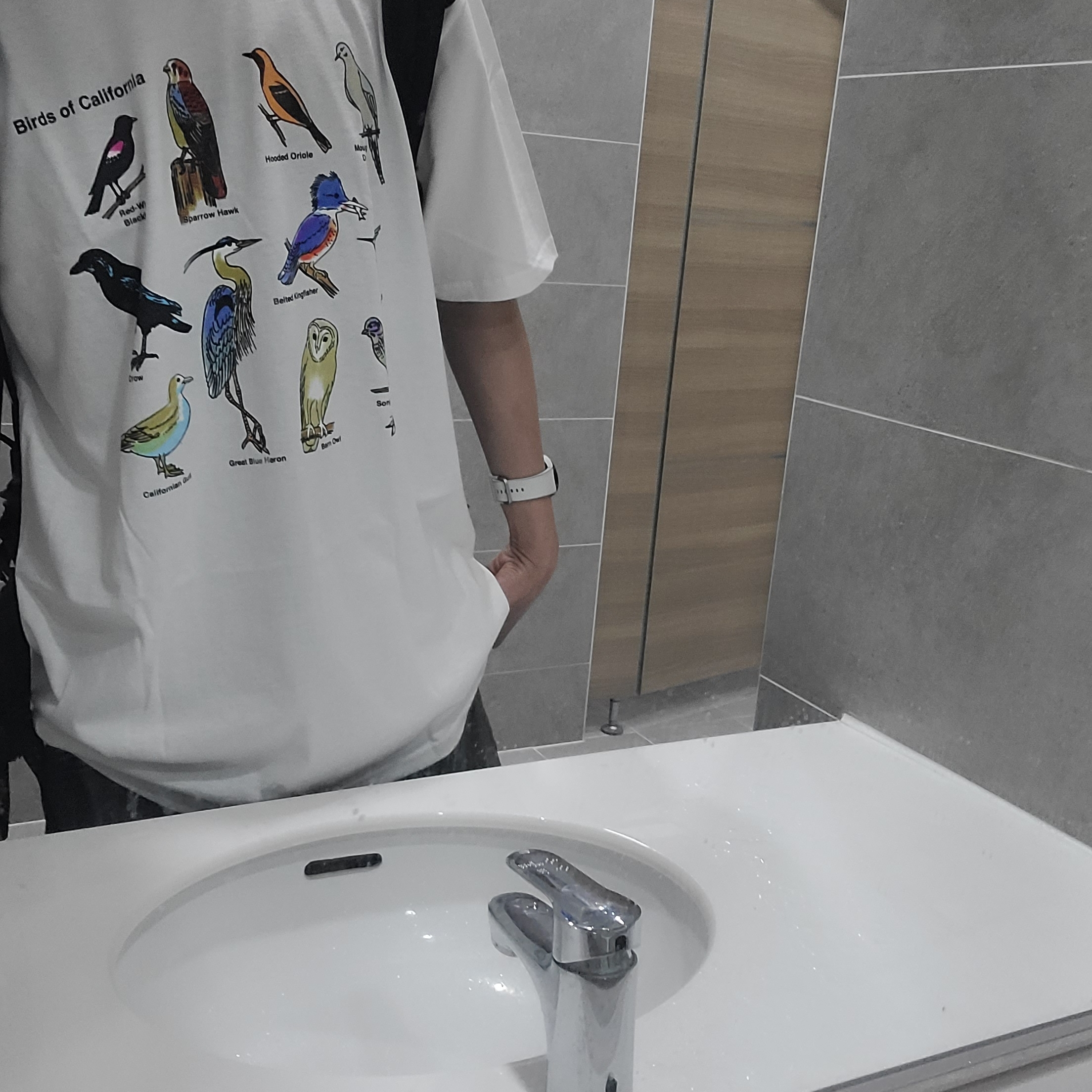 Stussy California Birds T-Shirt White 착용 스타일