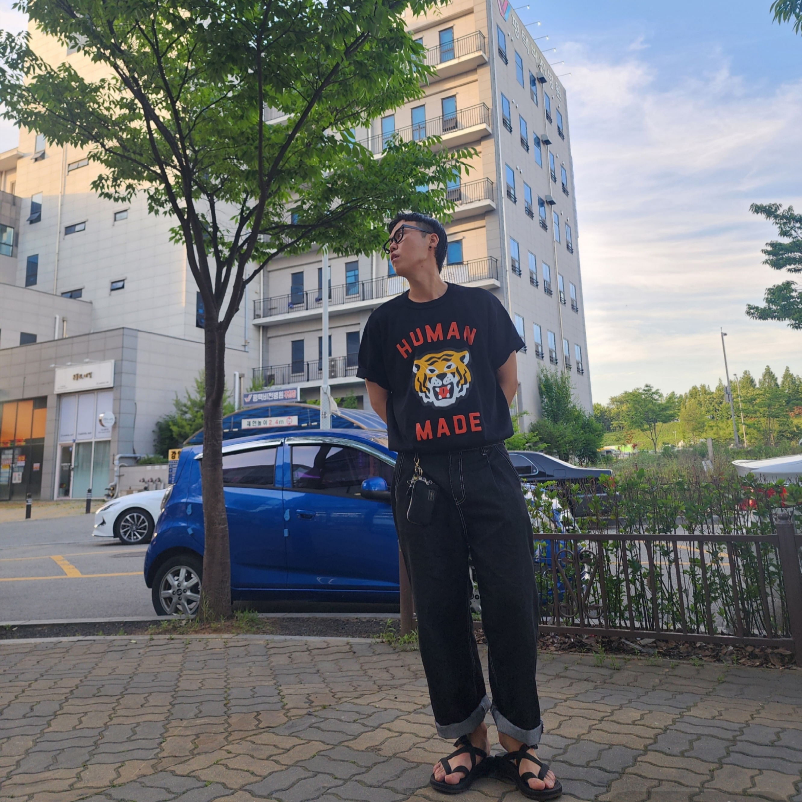 Human Made Graphic T-Shirt #05 Black 착용 스타일