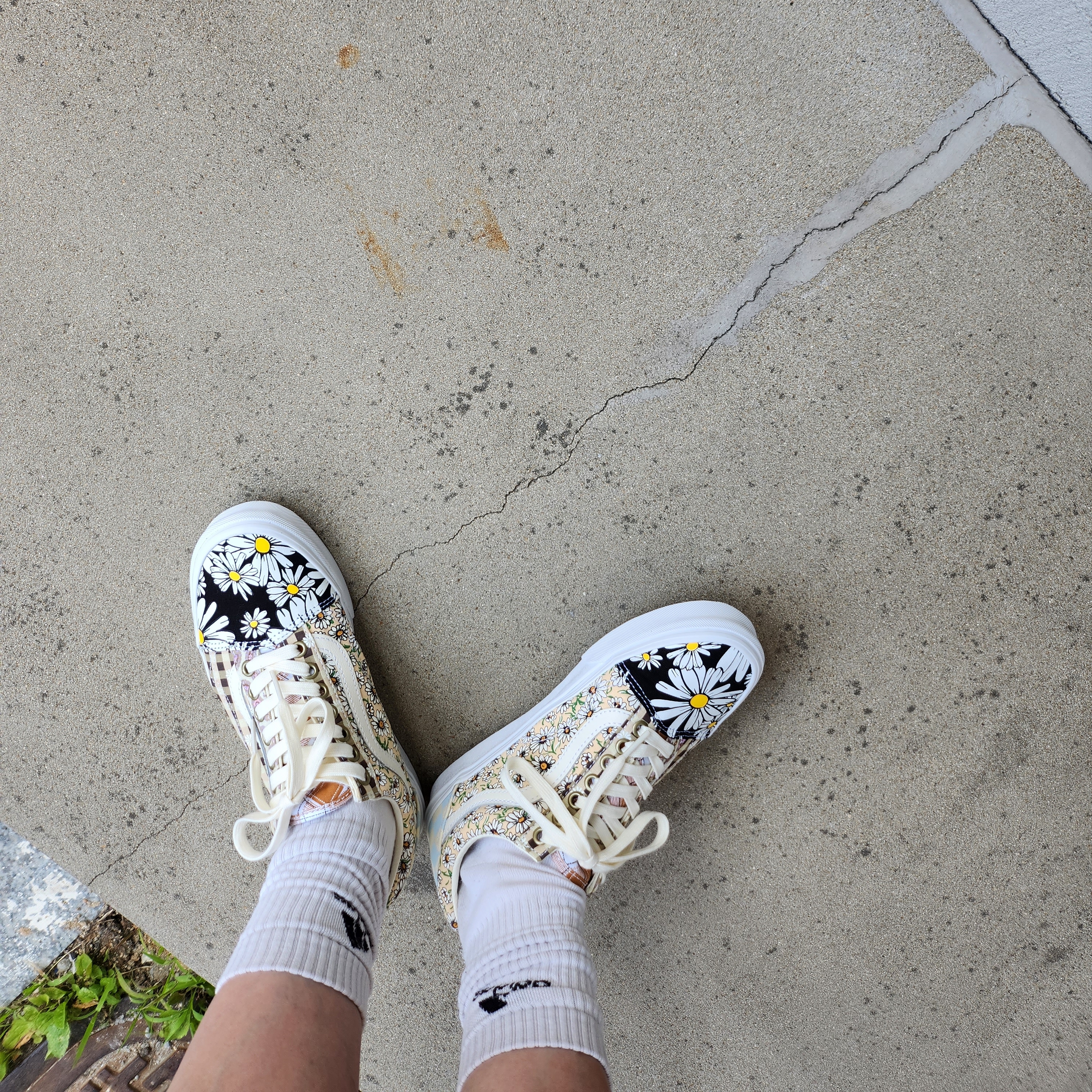 Vans Meadow Patchwork Old Skool 착용 스타일