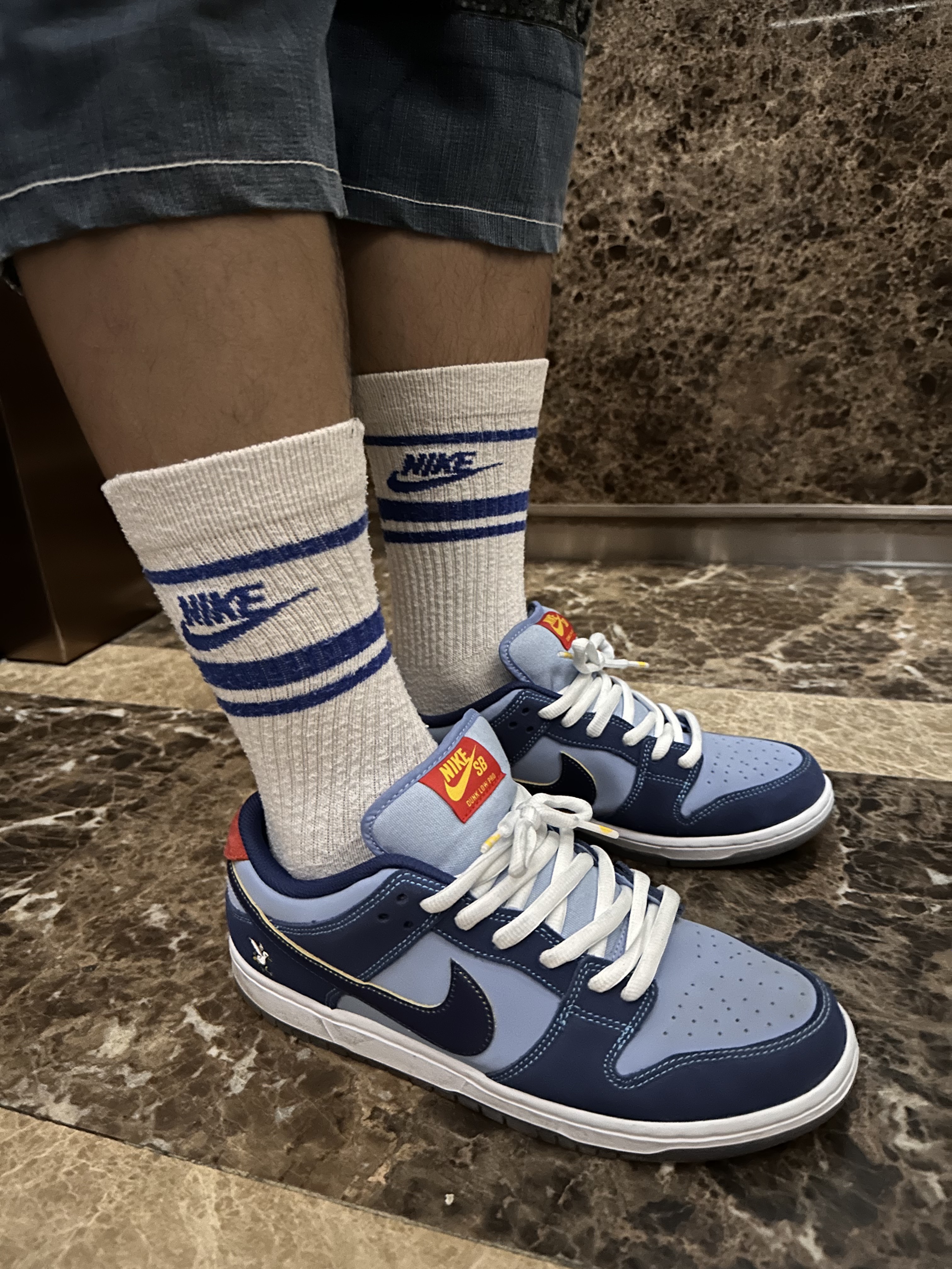 Nike x Why So Sad? SB Dunk Low Pro Coastal Blue 착용 스타일 - 3