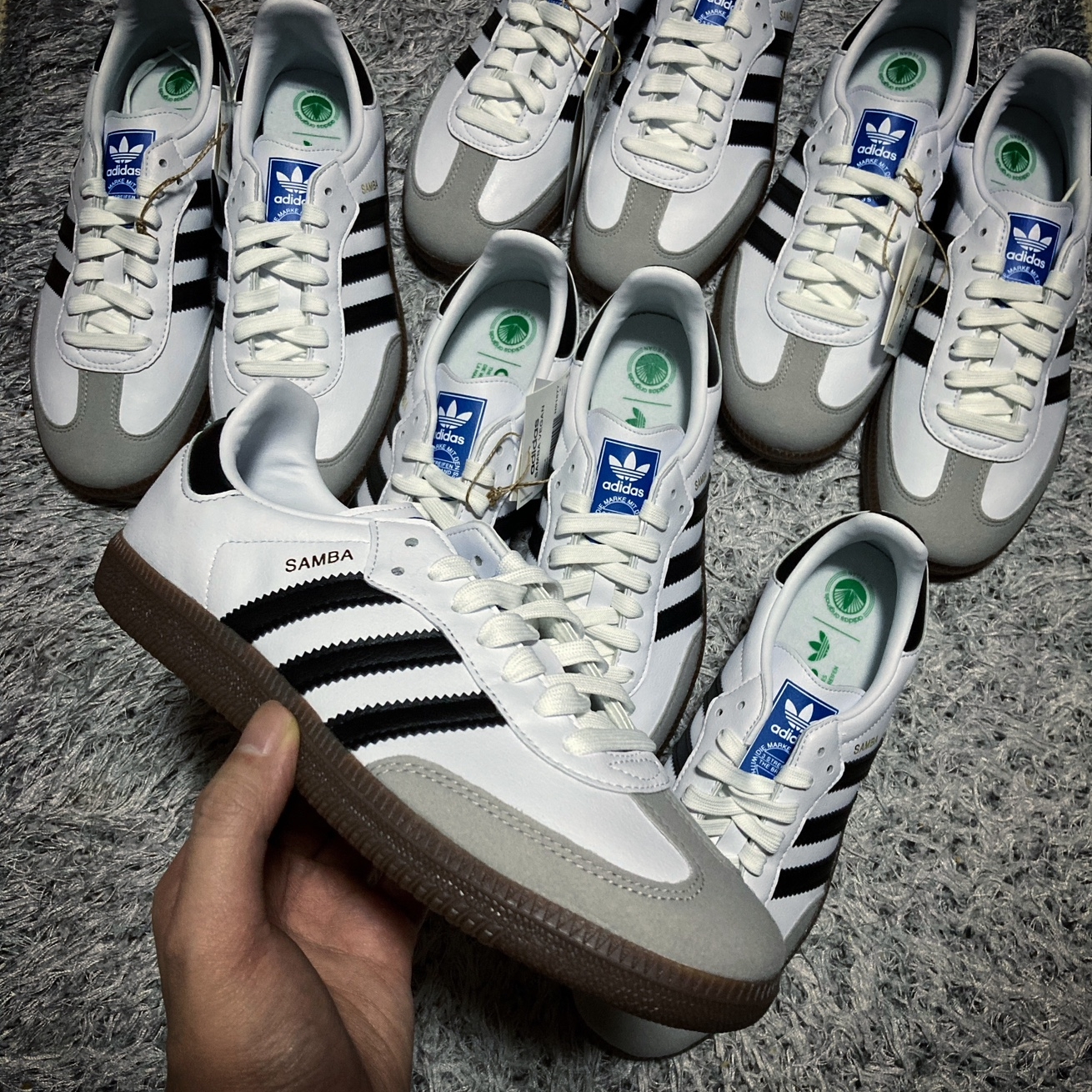 Adidas Samba Vegan White Black 착용 스타일