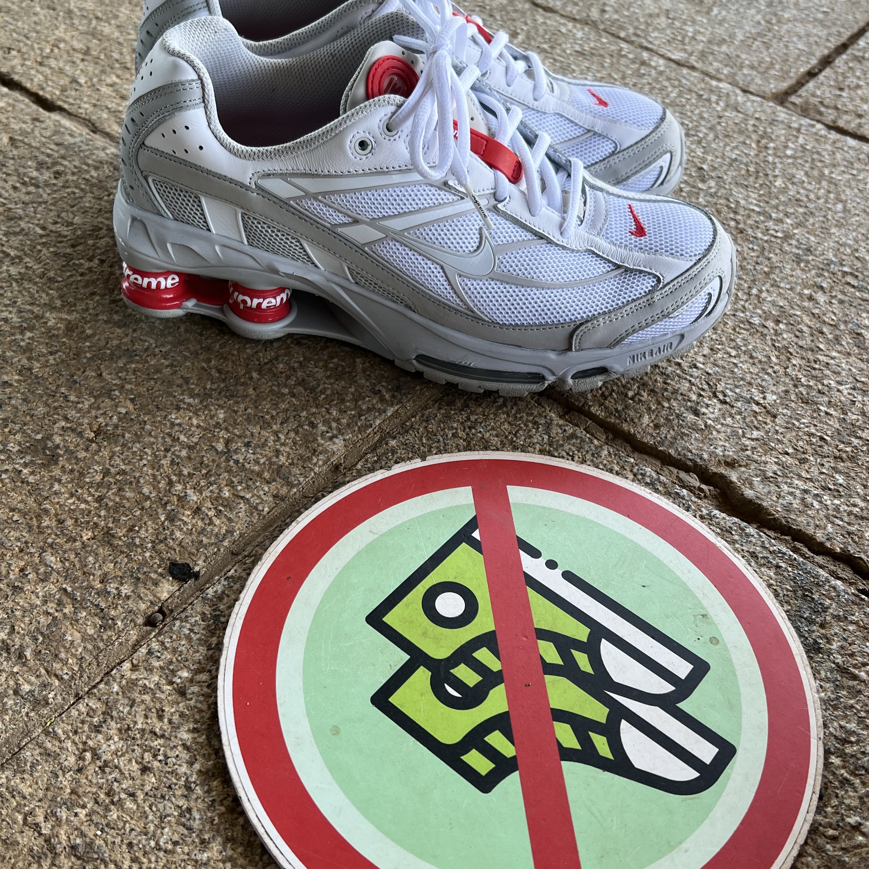 Nike x Supreme Shox Ride 2 SP White 착용 스타일