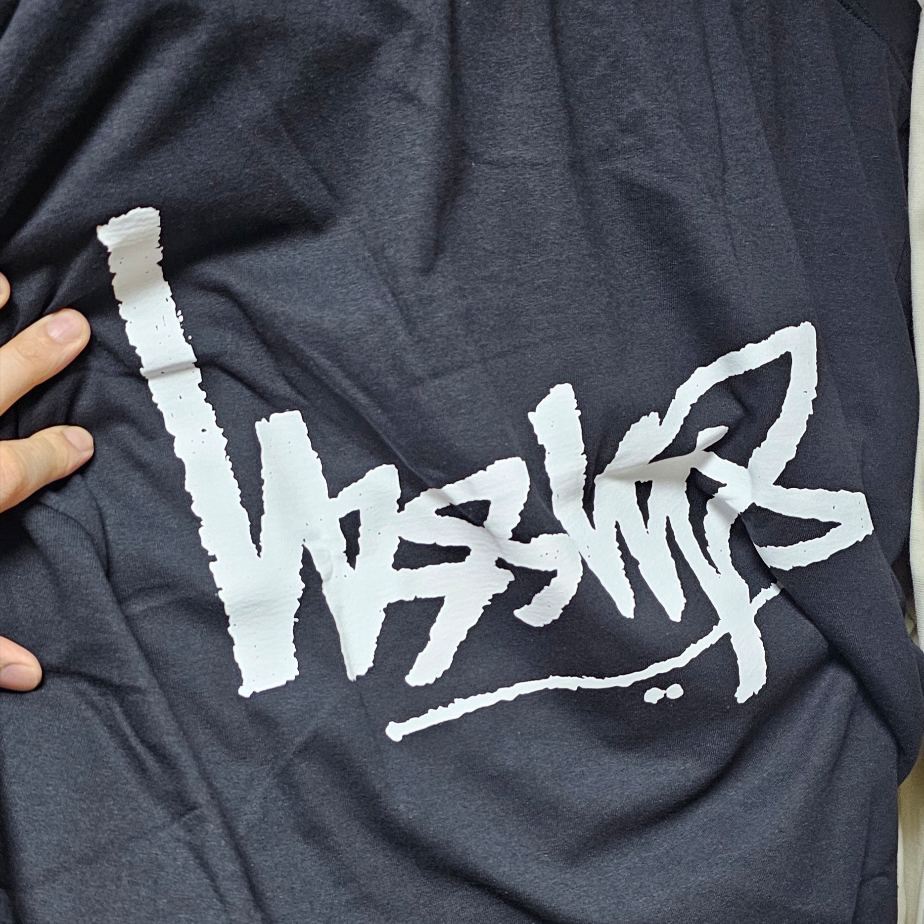 Stussy Flipped T-Shirt Black 착용 스타일