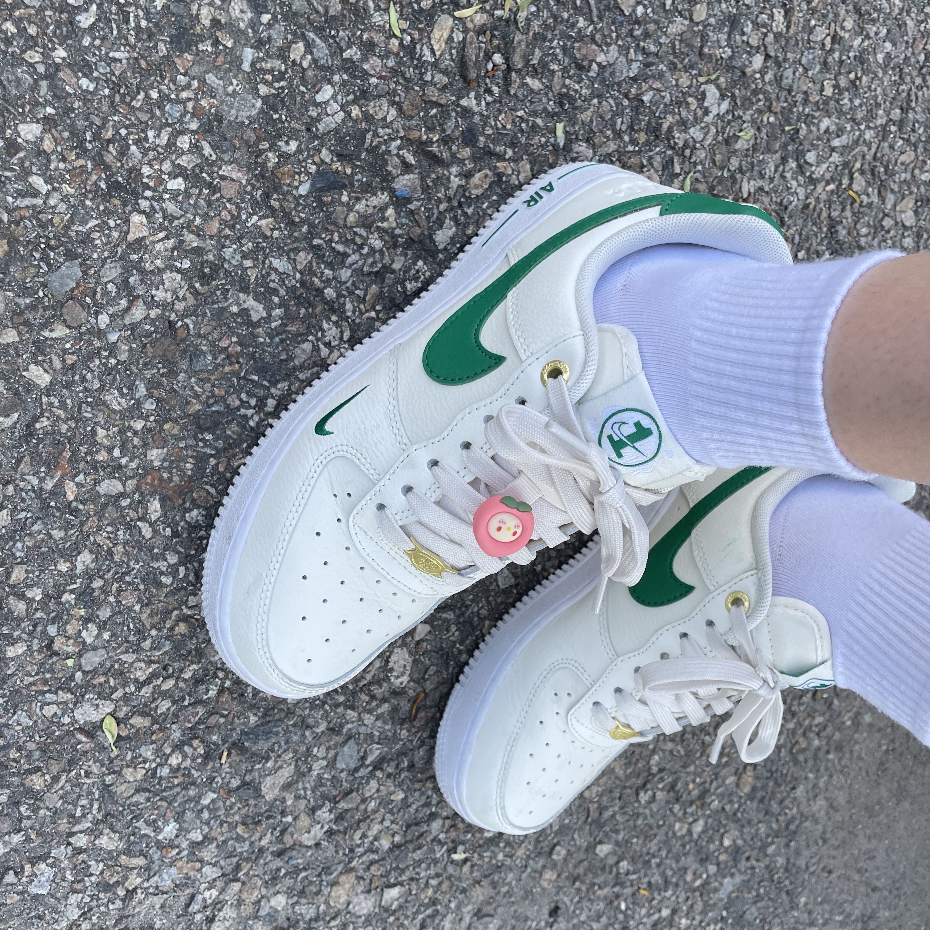 (W) Nike Air Force 1 '07 SE 40th Anniversary Join Forces Sail Malachite 착용 스타일