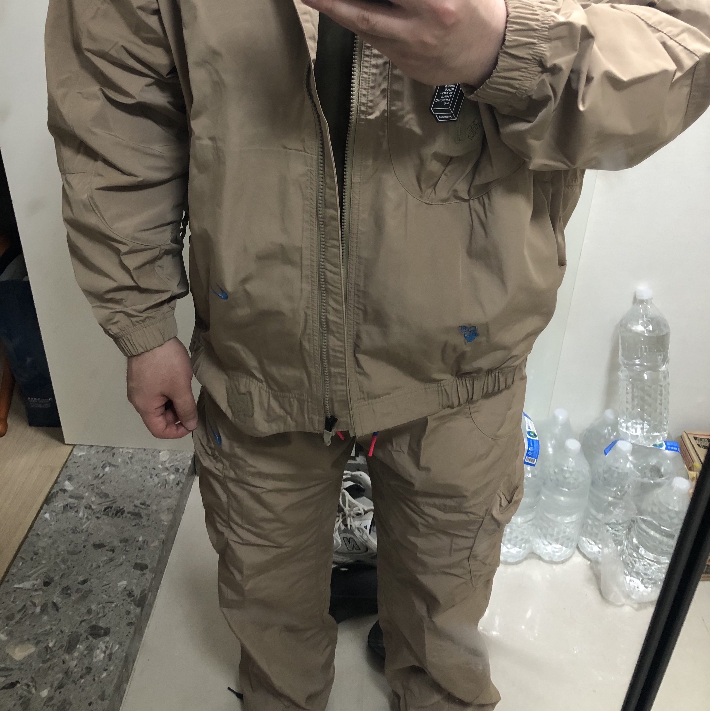 Nike x Off-White NRG Track Suit Khaki - US/EU 착용 스타일