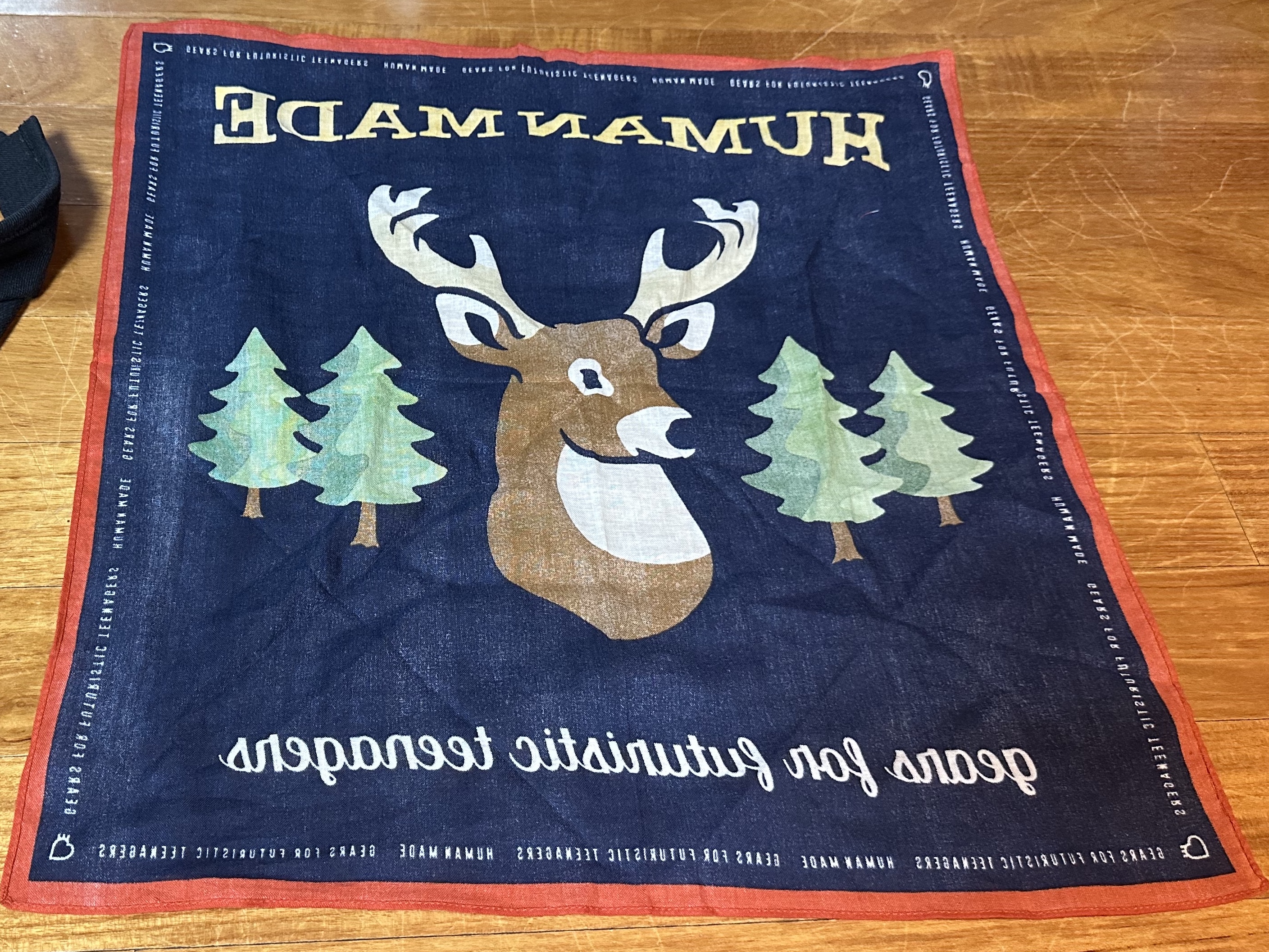 Human Made Bandana #2 Navy 착용 스타일 - 1