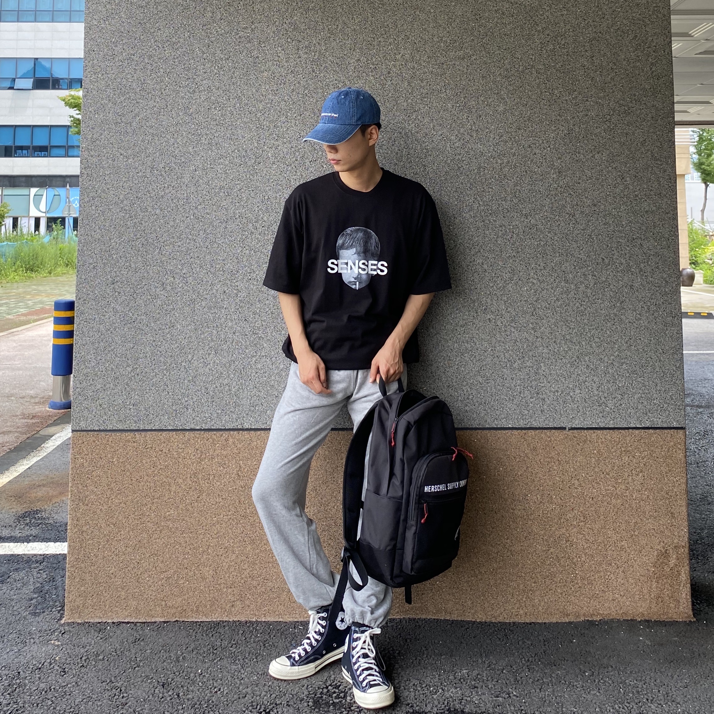 Converse Chuck 70 Hi Black 착용 스타일