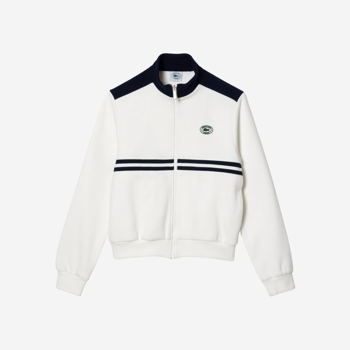 (W) Lacoste x Sporty & Rich Pique Track Jacket Farine Marine 상세 이미지 1