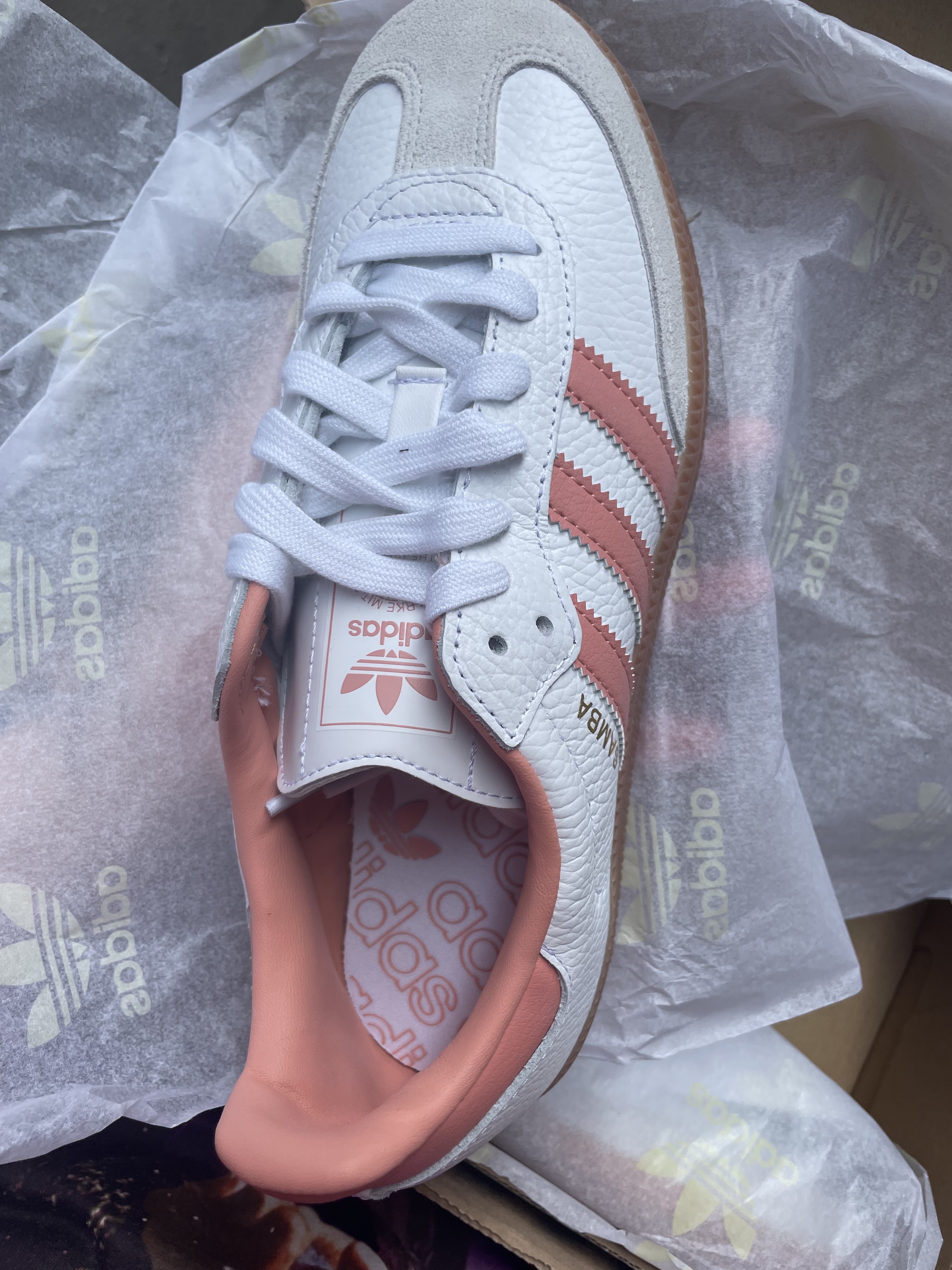 (W) Adidas Samba White Wonder Clay 착용 스타일