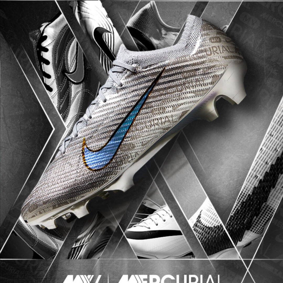 Nike Zoom Mercurial Vapor 15 Elite XXV SE FG Metallic Silver 착용 스타일 - 5