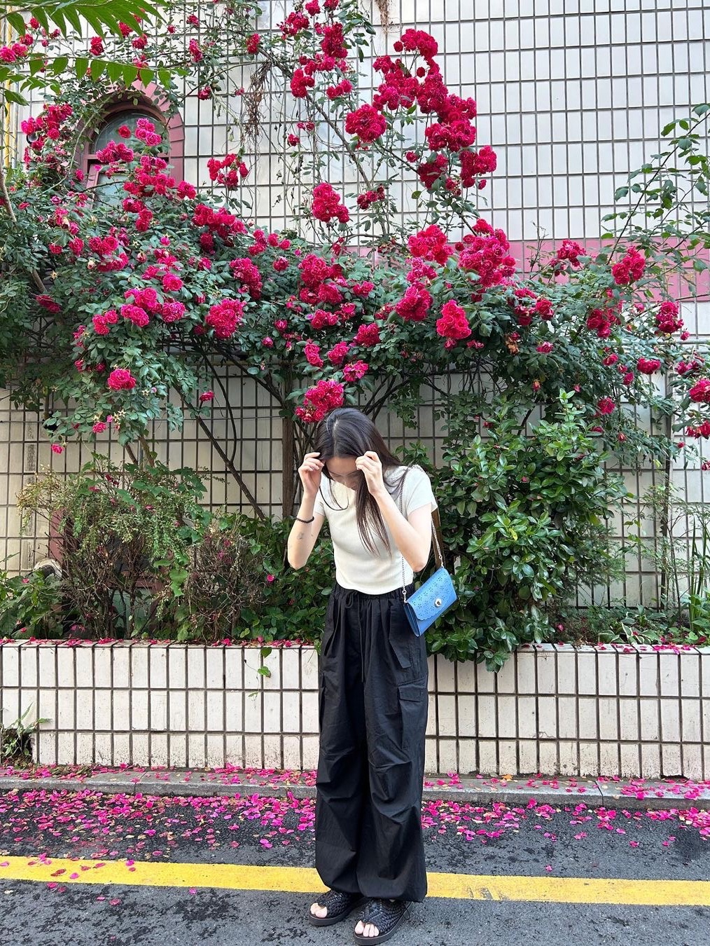 Nieeh Work Pants Black 착용 스타일