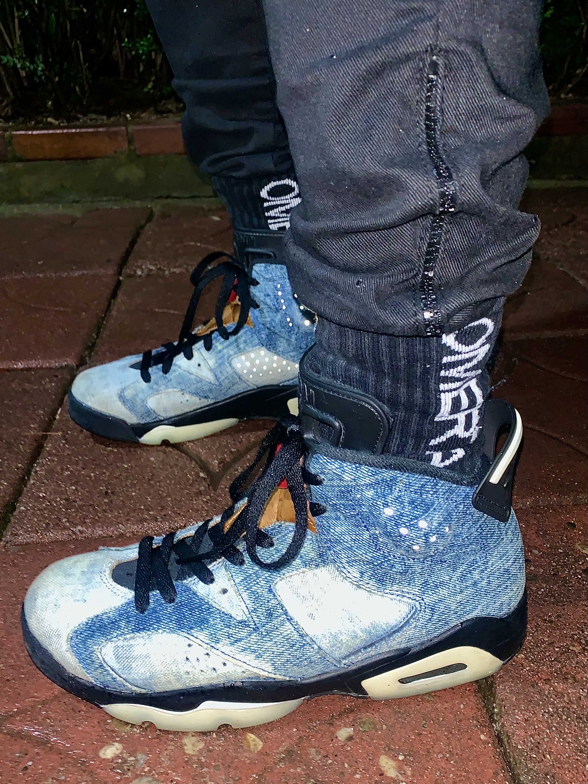 Jordan 6 Retro Washed Denim 착용 스타일 - 1