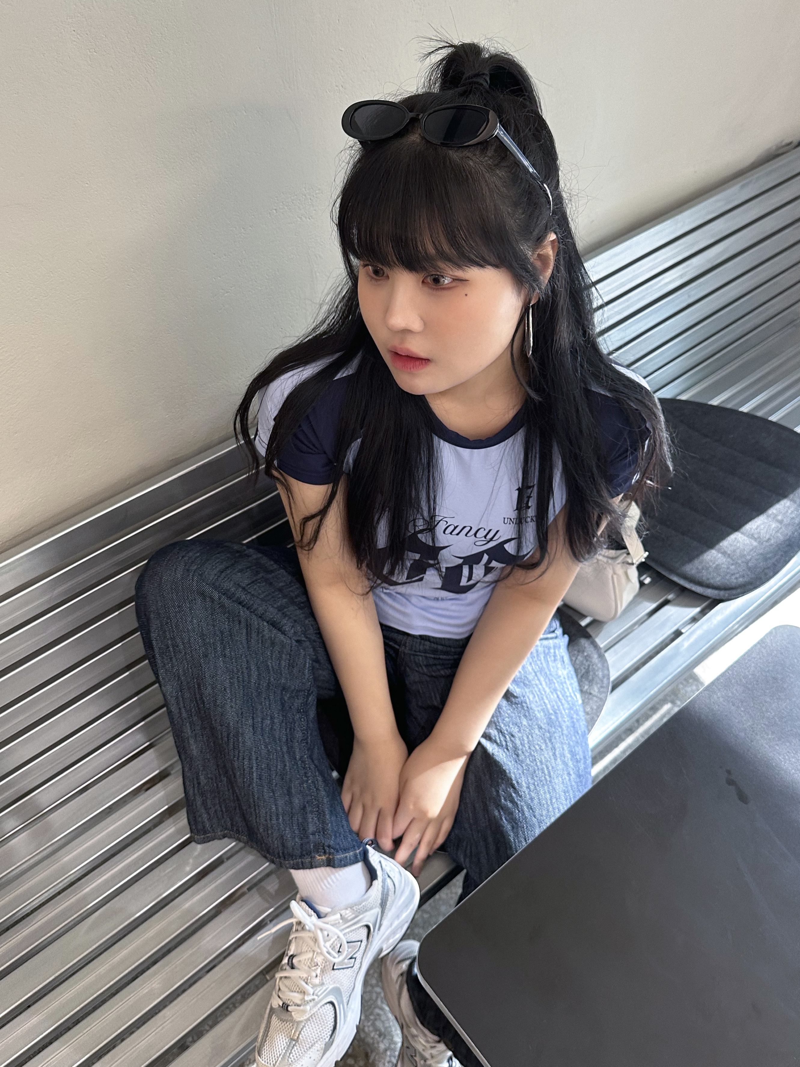 New Balance 530 White 착용 스타일 - 1