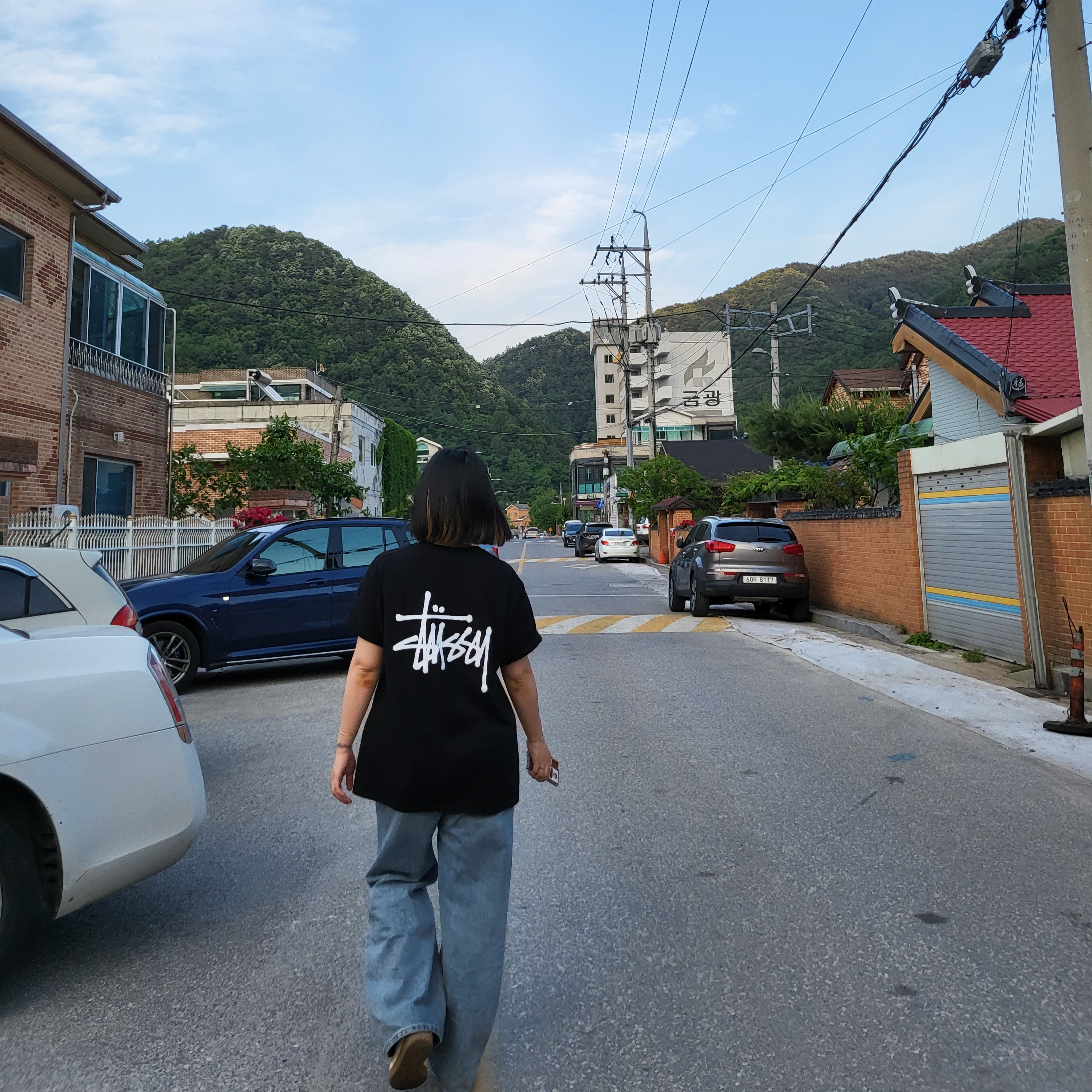 Stussy Basic Stussy T-Shirt Black 2022 착용 스타일