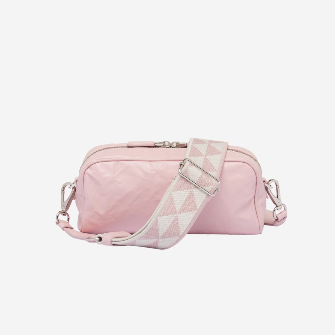 Prada Nappa Antique Leather Multi-Pocket Shoulder Bag Alabaster Pink 상세 이미지 3