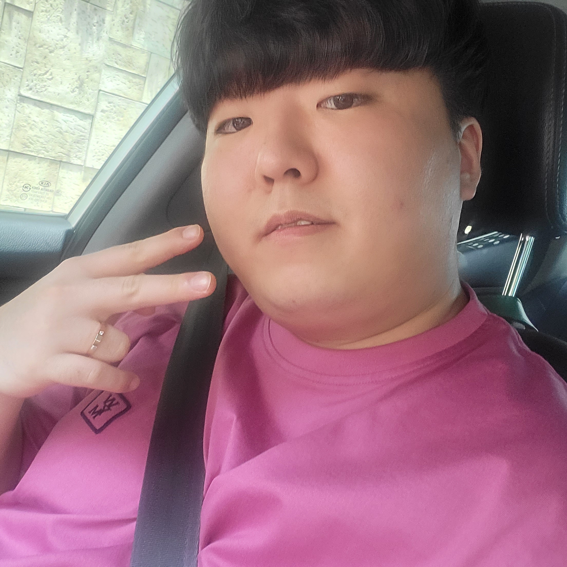 Wooyoungmi Black Back Logo T-Shirt Pink - 22FW 착용 스타일
