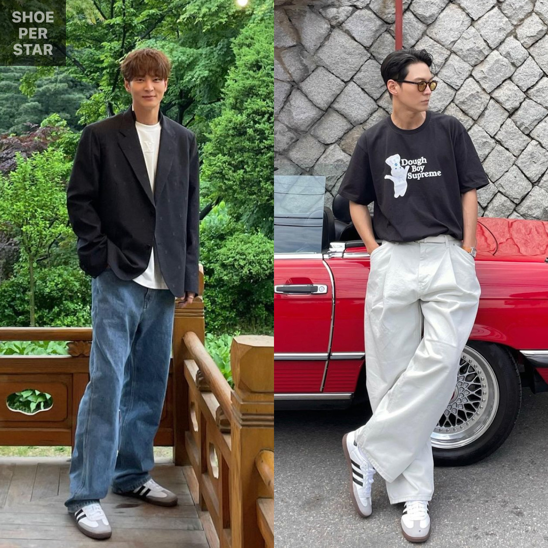 Adidas Samba OG Cloud White 착용 스타일 - 1