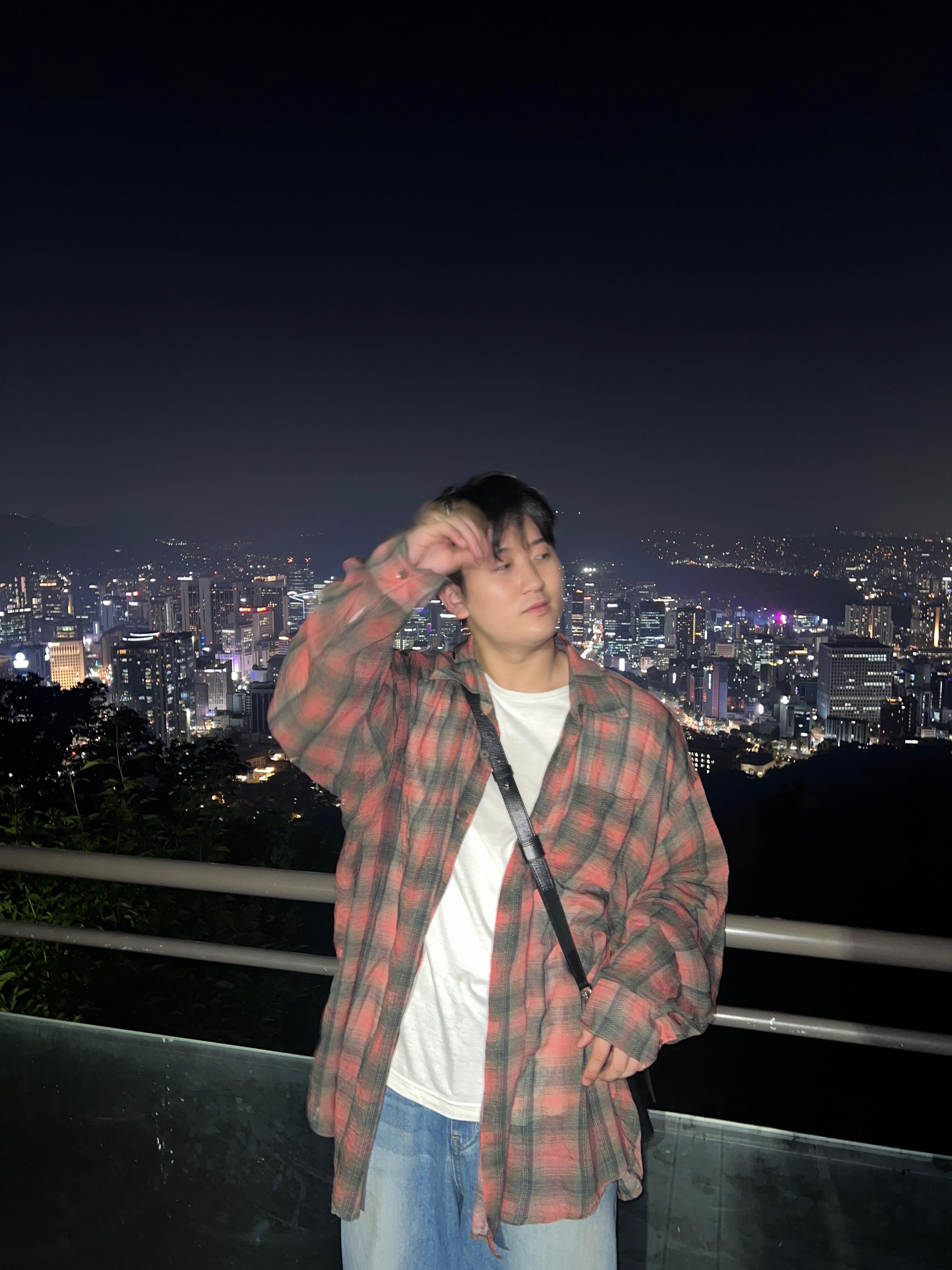 Our Legacy Borrowed Shirt Big Lumbercheck Print 착용 스타일 - 2