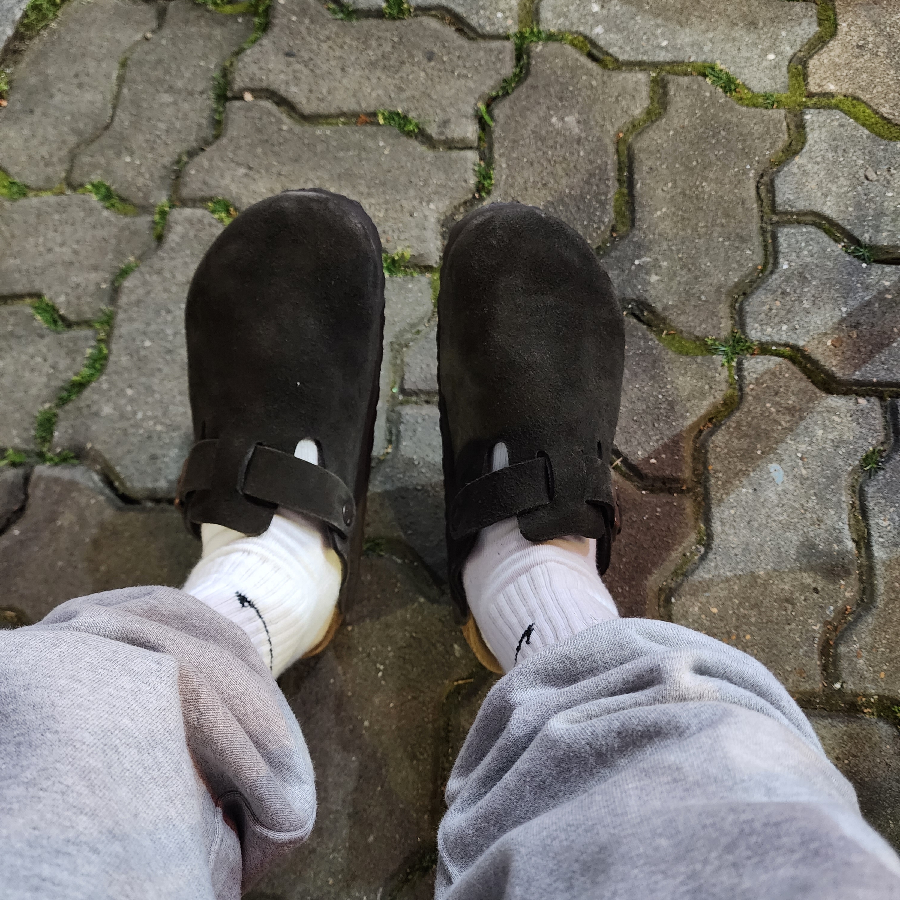 Birkenstock Boston Soft Footbed Mocha - Regular 착용 스타일