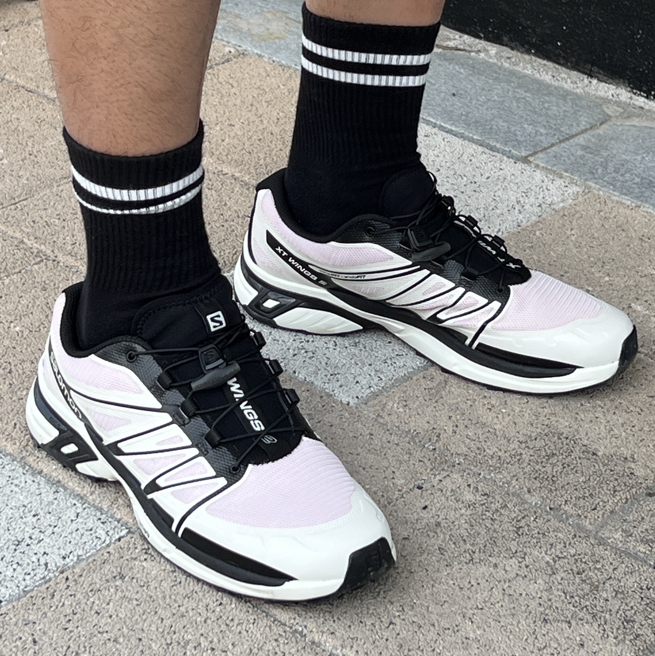 Salomon XT-Wings 2 Cradle Pink 착용 스타일 - 4