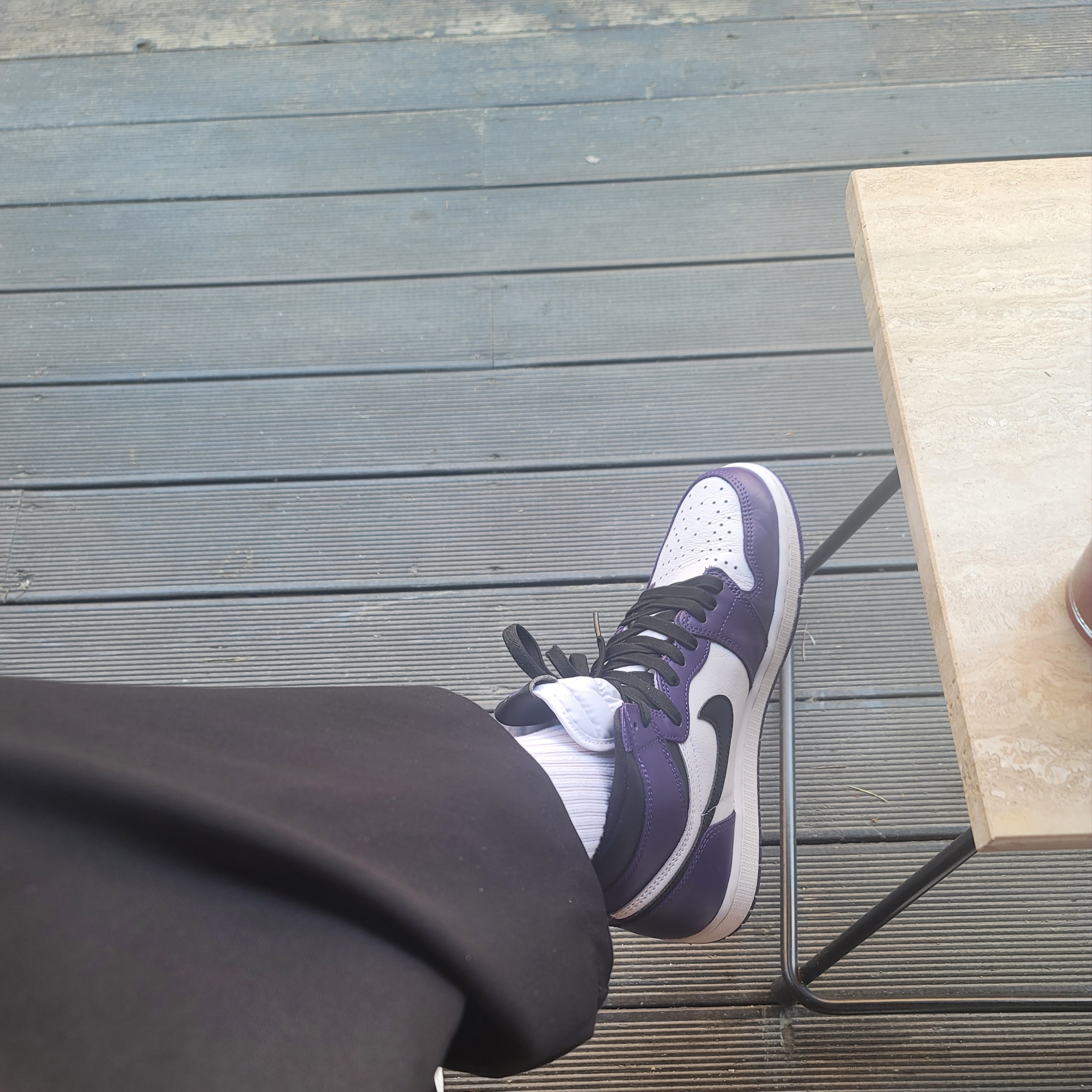Jordan 1 Retro High OG Court Purple 2020 착용 스타일 - 2