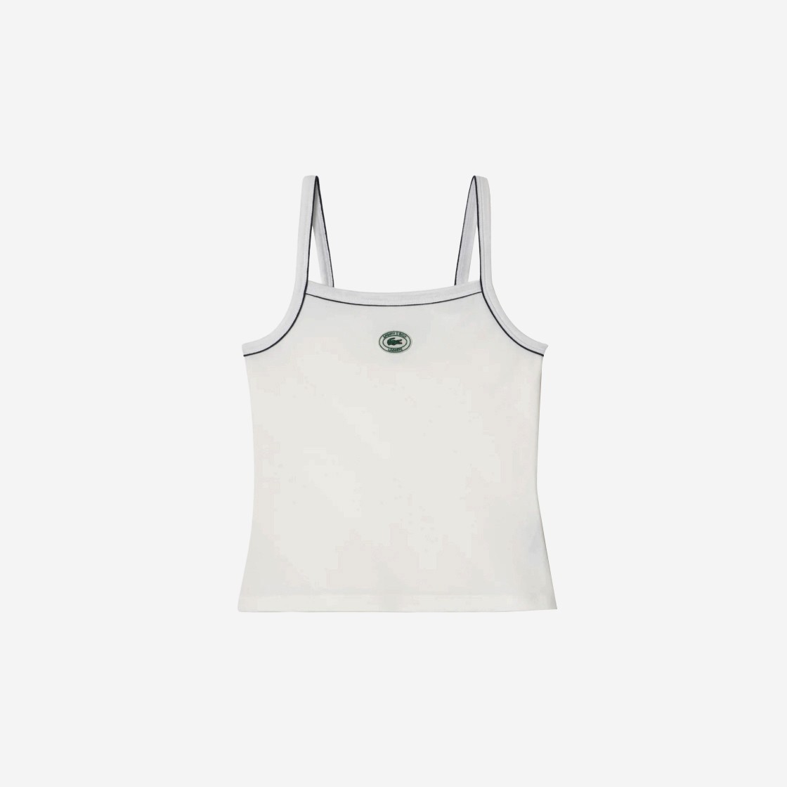 (W) Lacoste x Sporty & Rich Pique Tank Top Farine Marine 상세 이미지 1