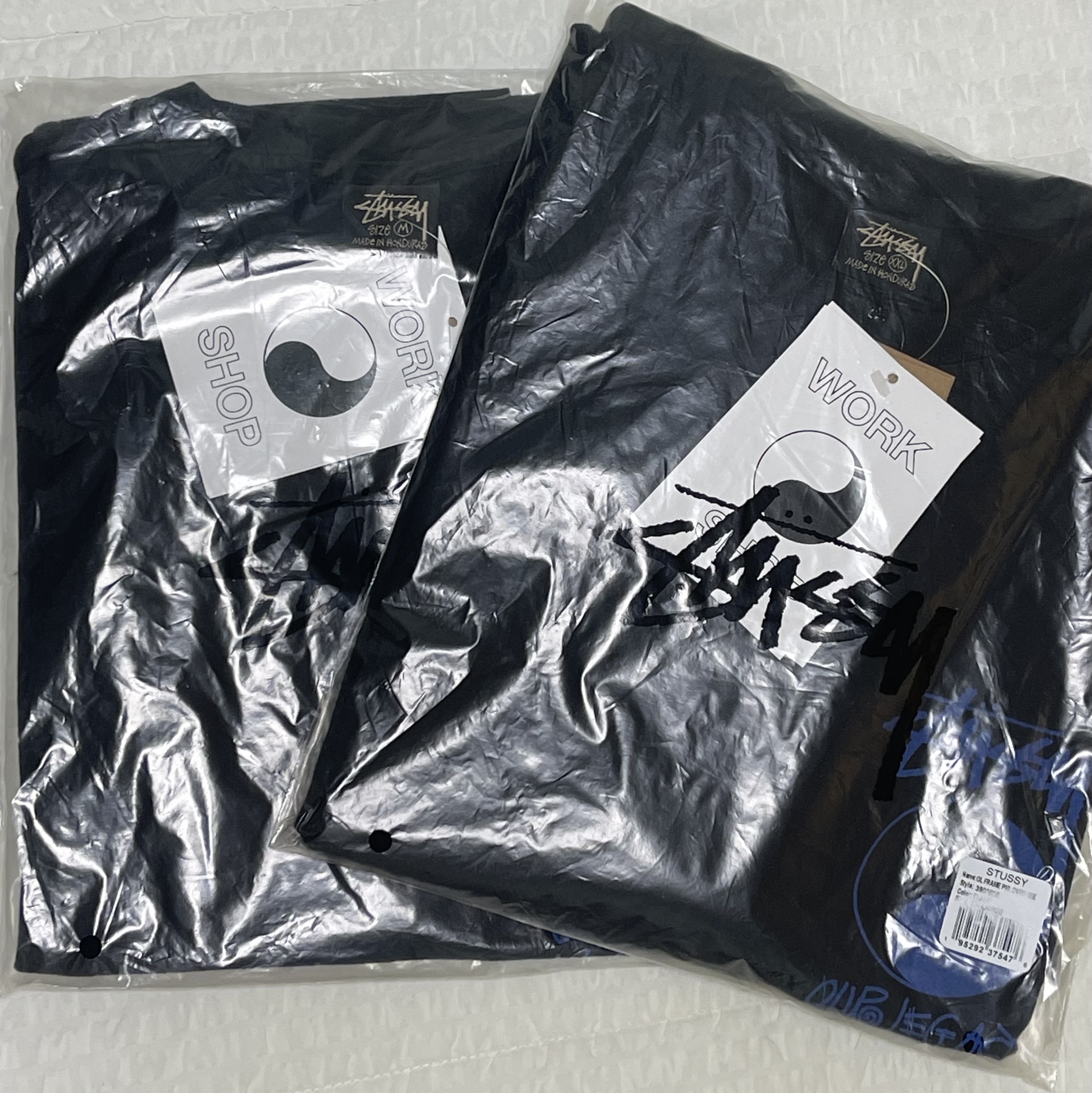 Stussy x Our Legacy Frame Pigment Dyed T-Shirt Black 착용 스타일 - 1