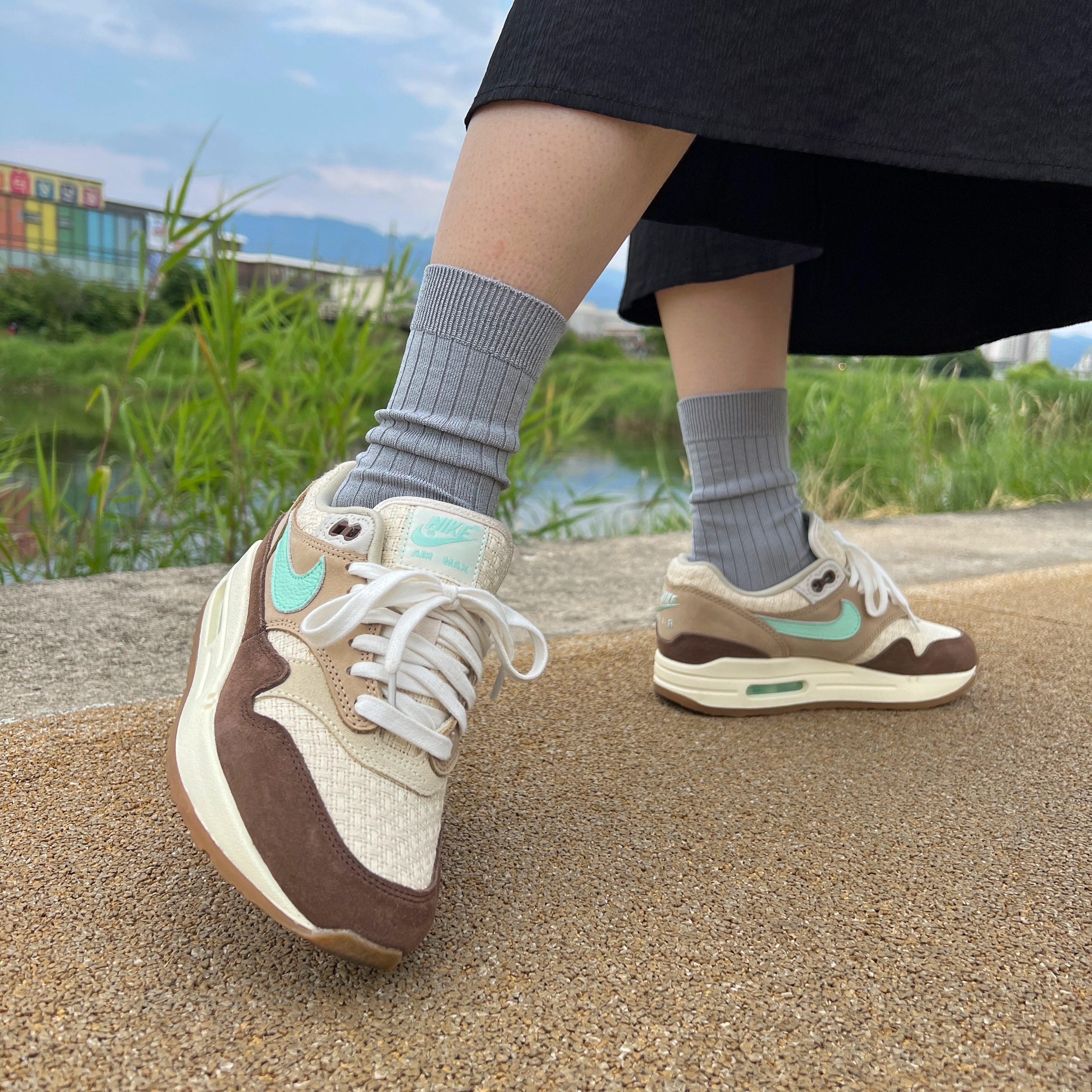 Nike Air Max 1 Premium Crepe Hemp 착용 스타일 - 1