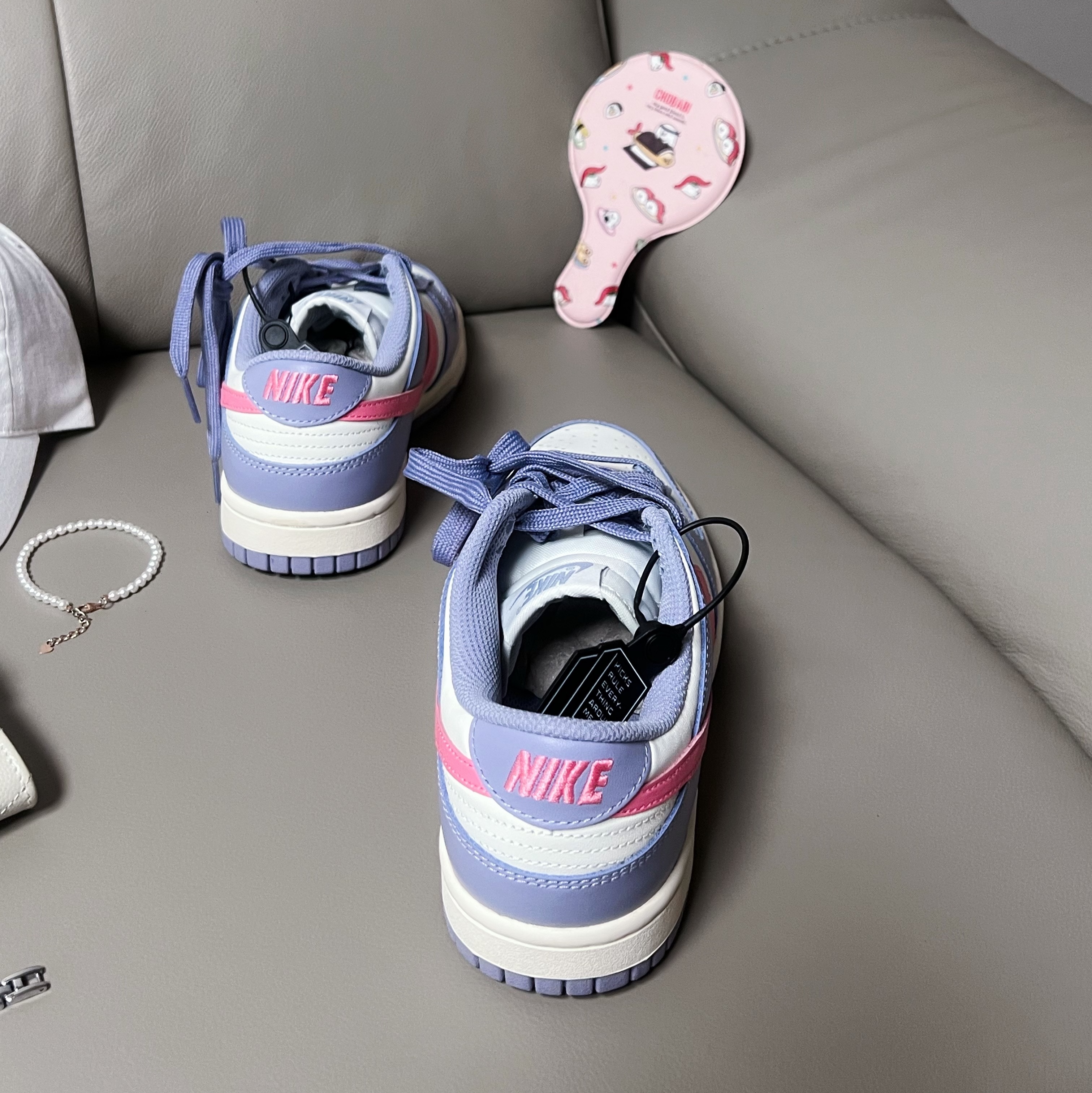 (W) Nike Dunk Low Indigo Haze Coral Chalk 착용 스타일 - 3