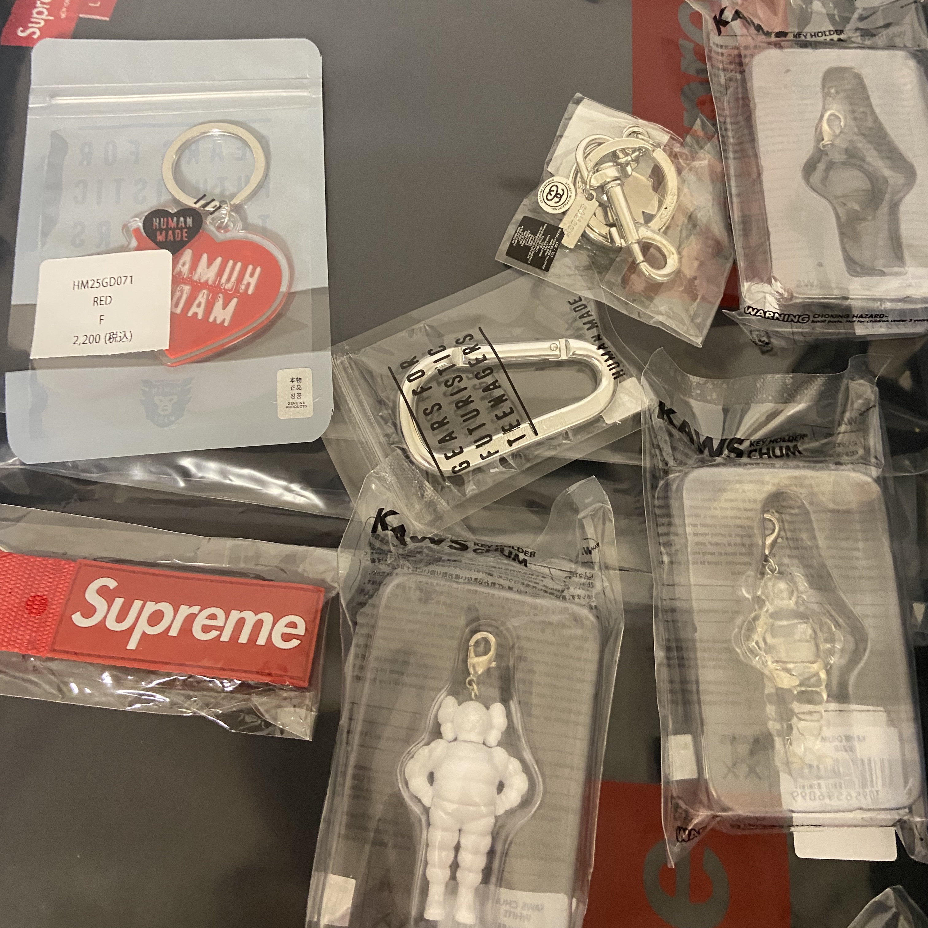 Human Made Heart Keyring Red, Human Made Carabiner 70mm Silver 착용 스타일